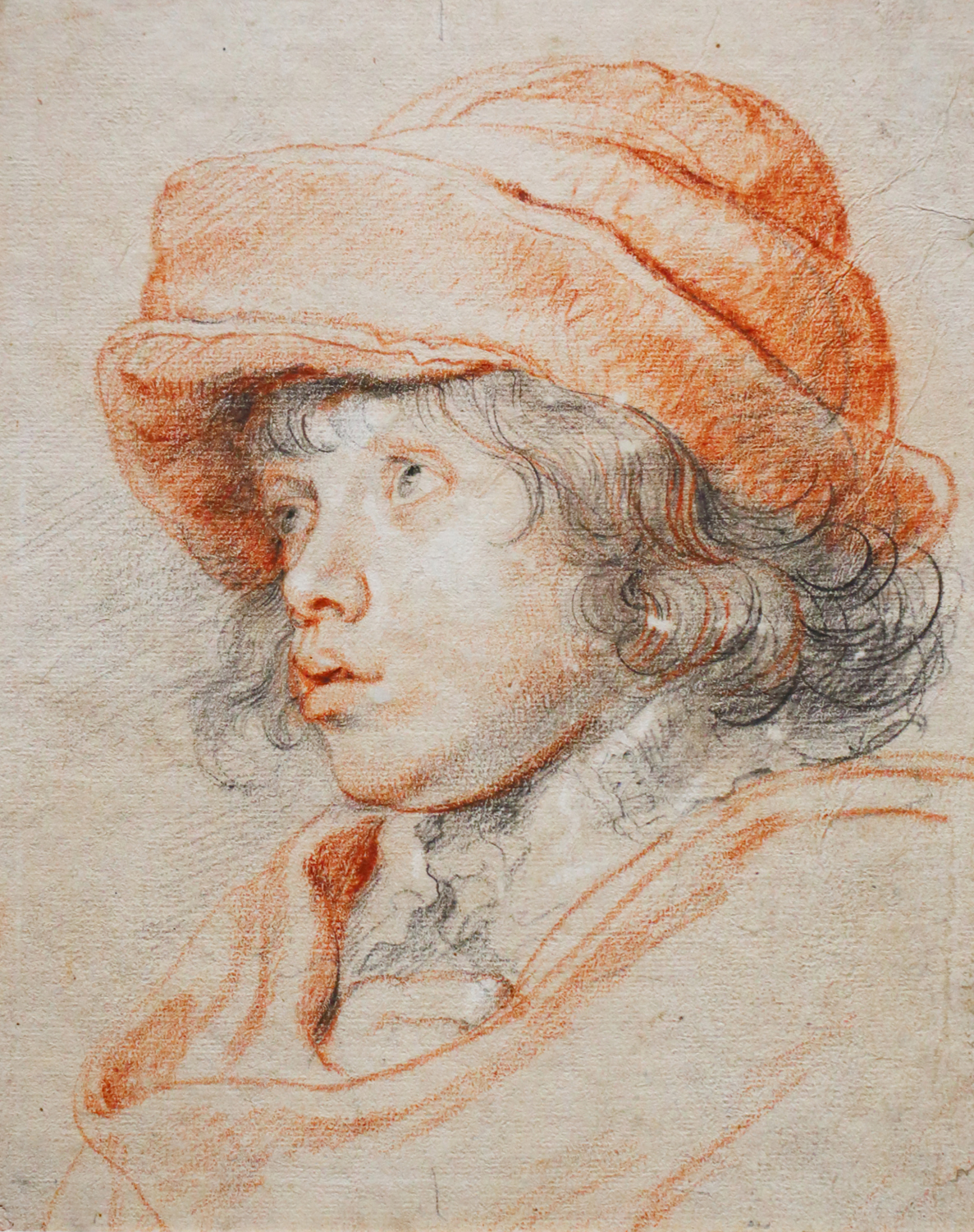 Rubens's Son Nicolaas Wearing a Red Felt Cap, c. 1625-27