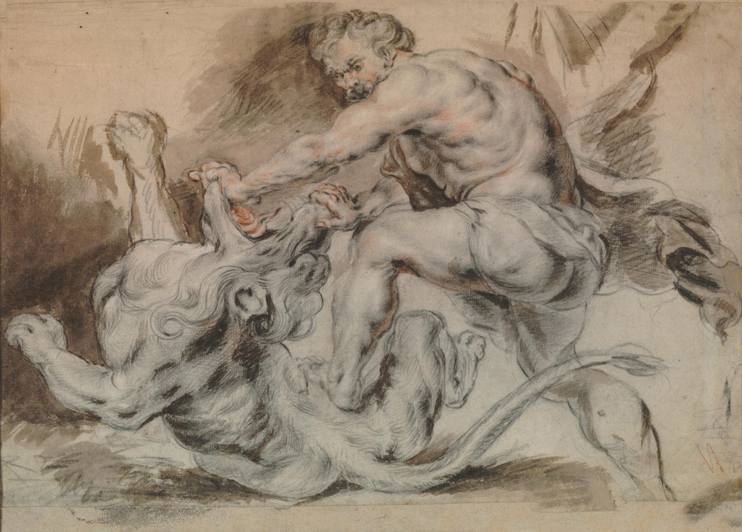 Samson and the Lion, c. 1600-40