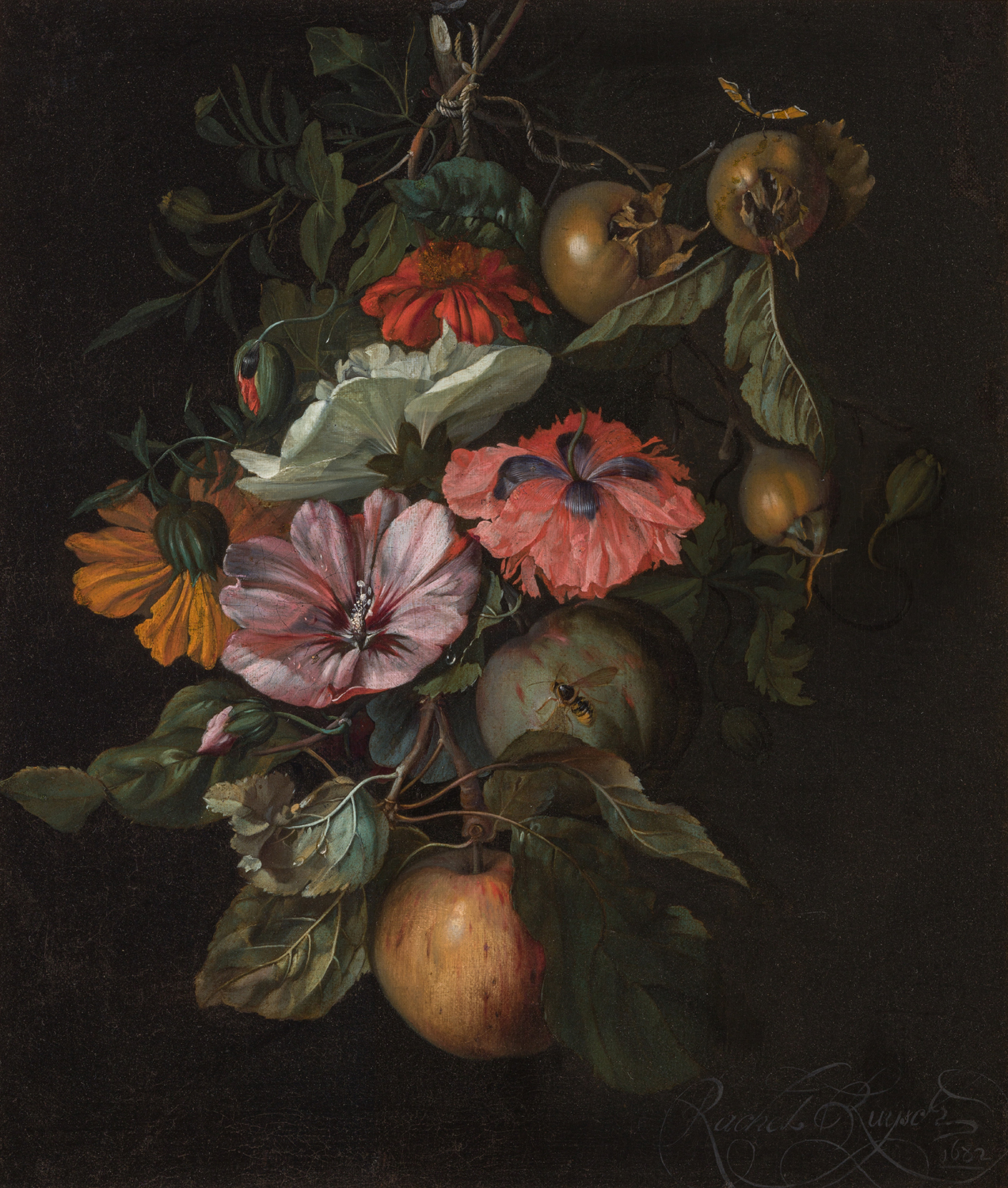 Festoon of Flowers Hanging on a Nail, 1682