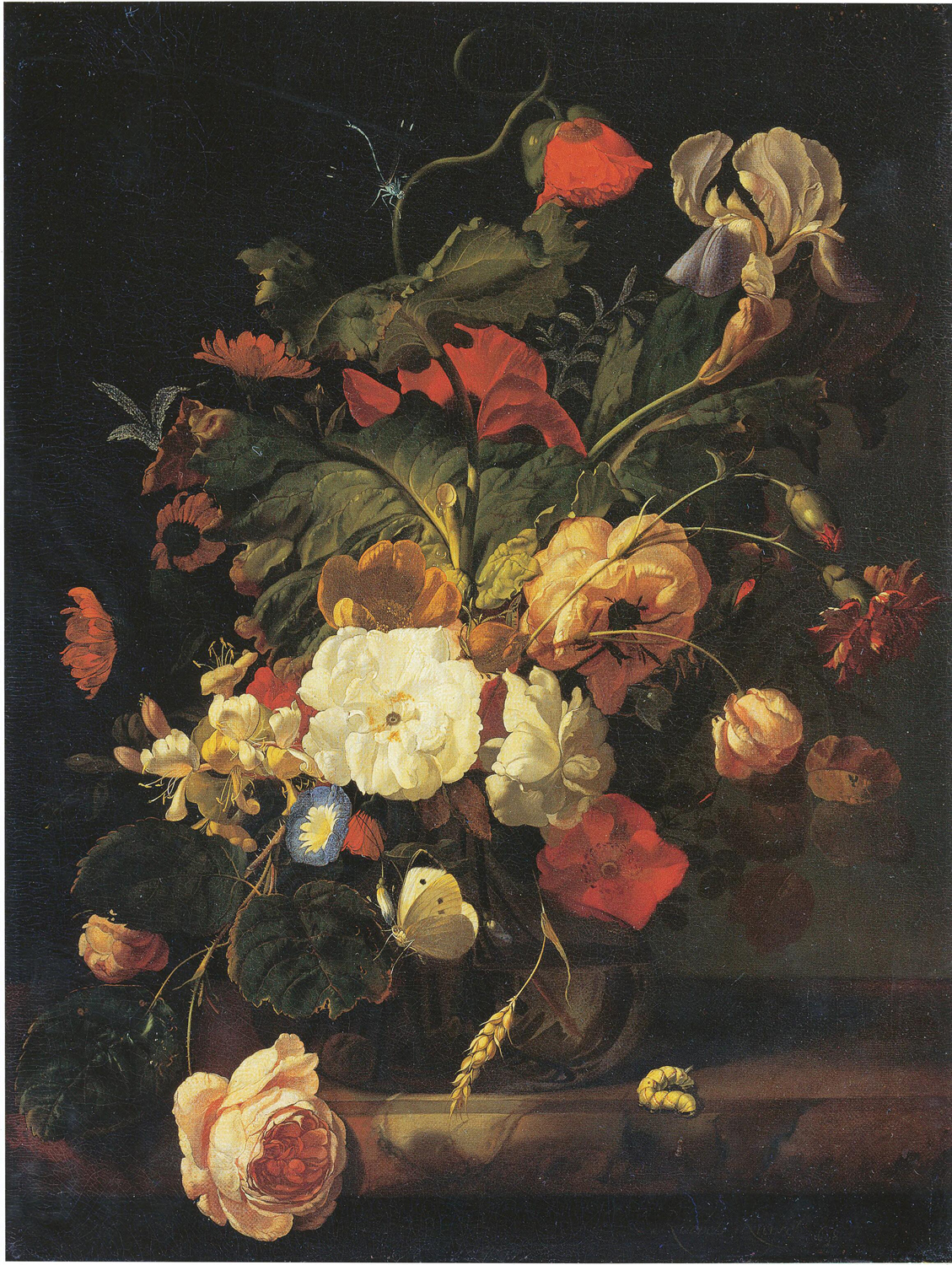 Flowers in a Glass Vase, 1698