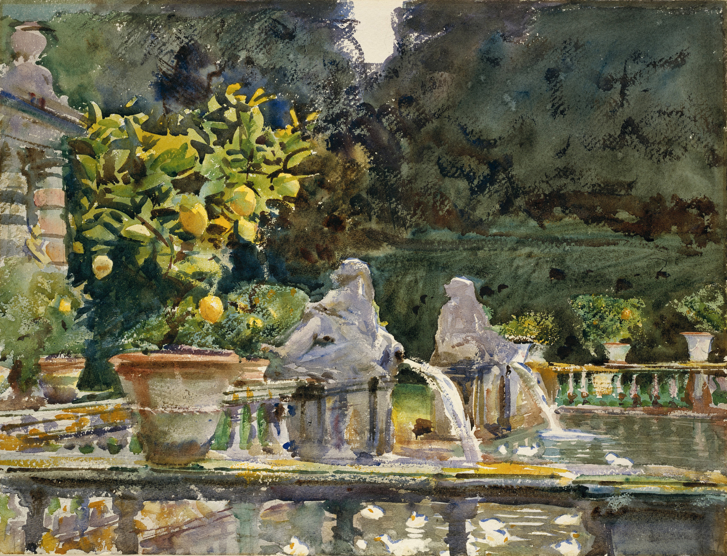 Villa di Marlia, Lucca- A Fountain, 1910