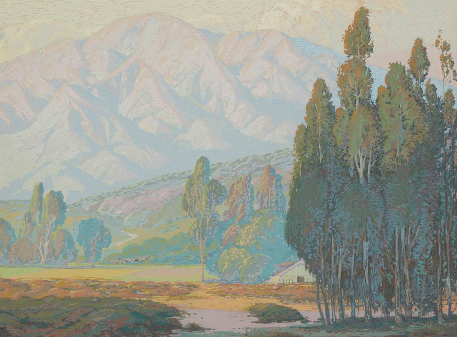Mountain View with Trees, c. 1923