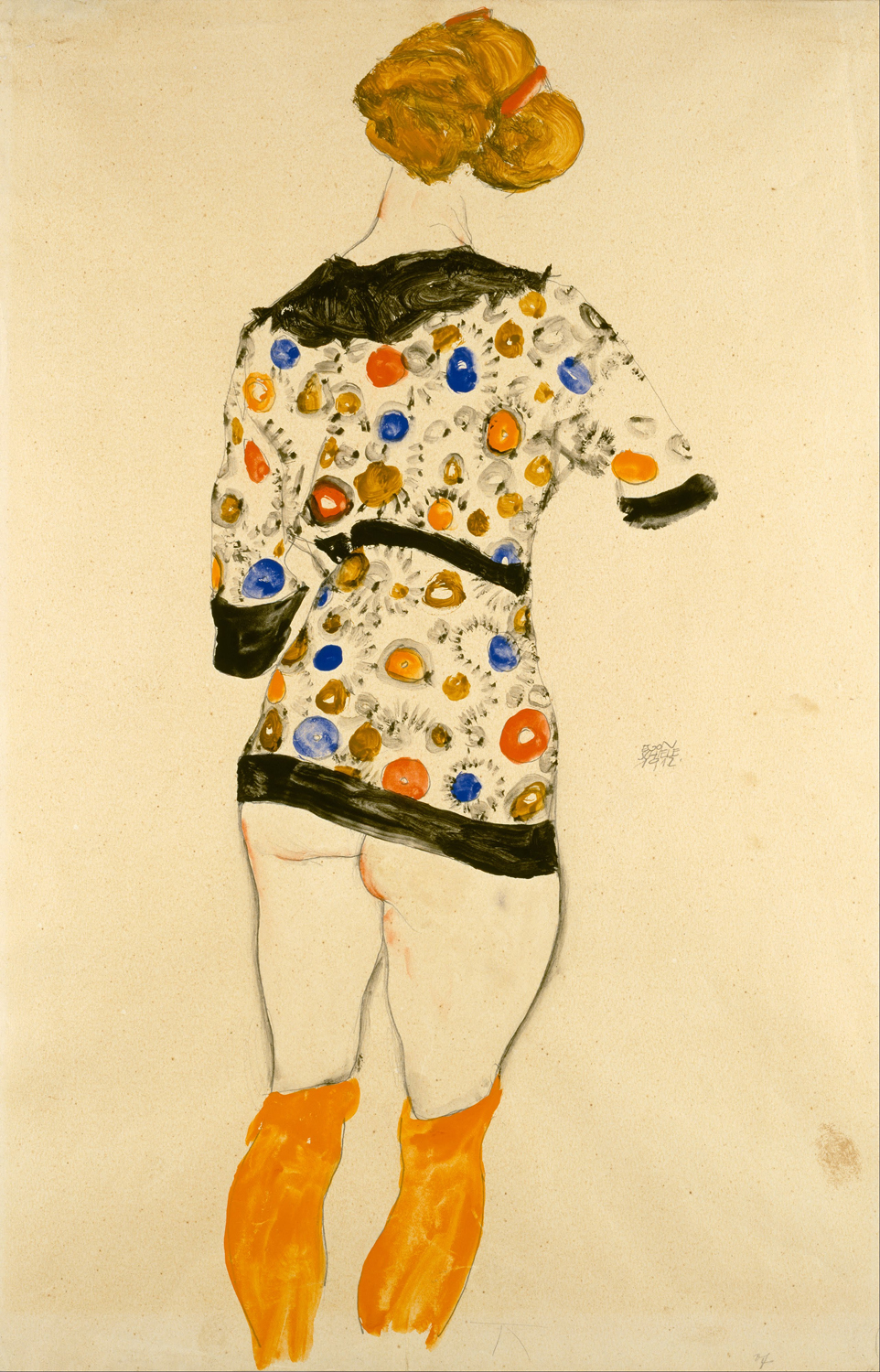 Standing Woman in a Patterned Blouse, 1912