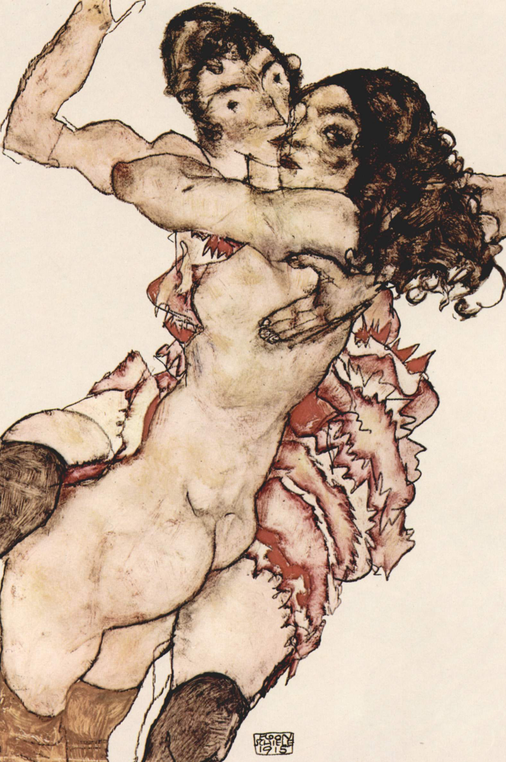 Two Women Embracing, 1915