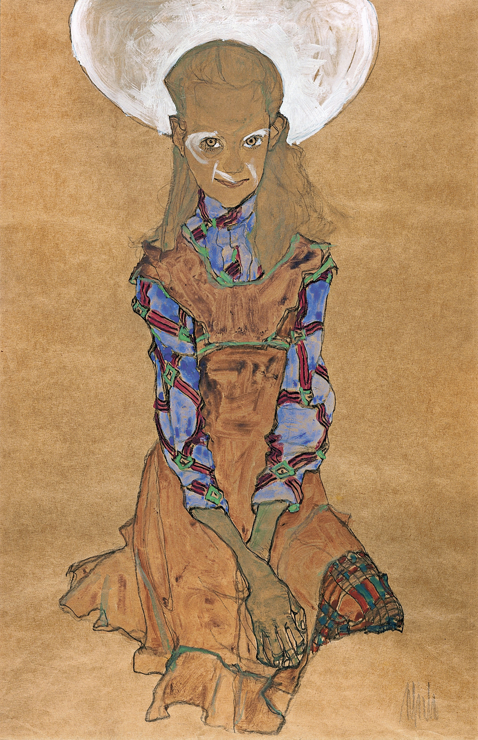 Seated Girl (Poldi Lodzinsky]), c. 1910