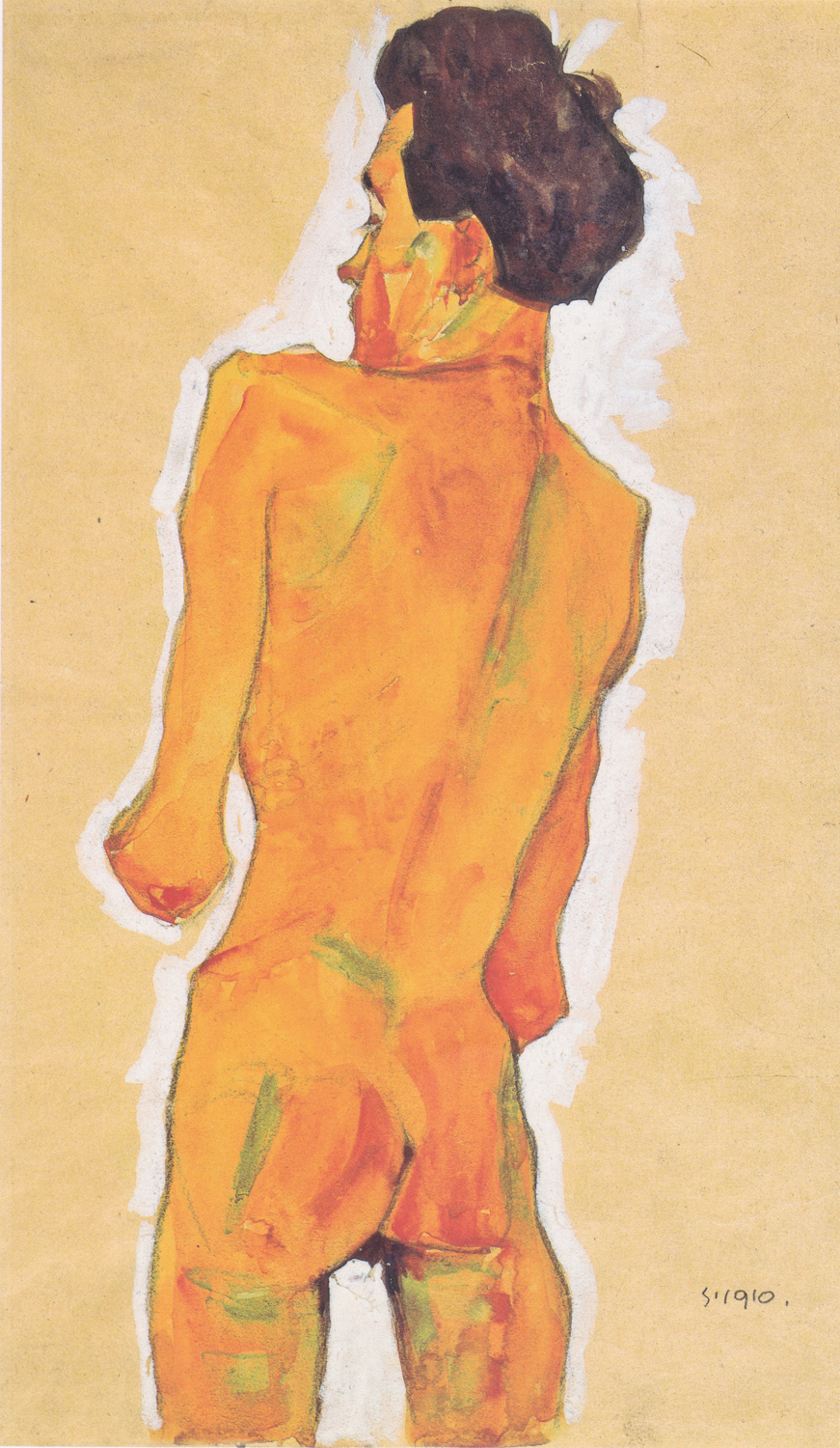 Nude Male Standing from the Back, 1910