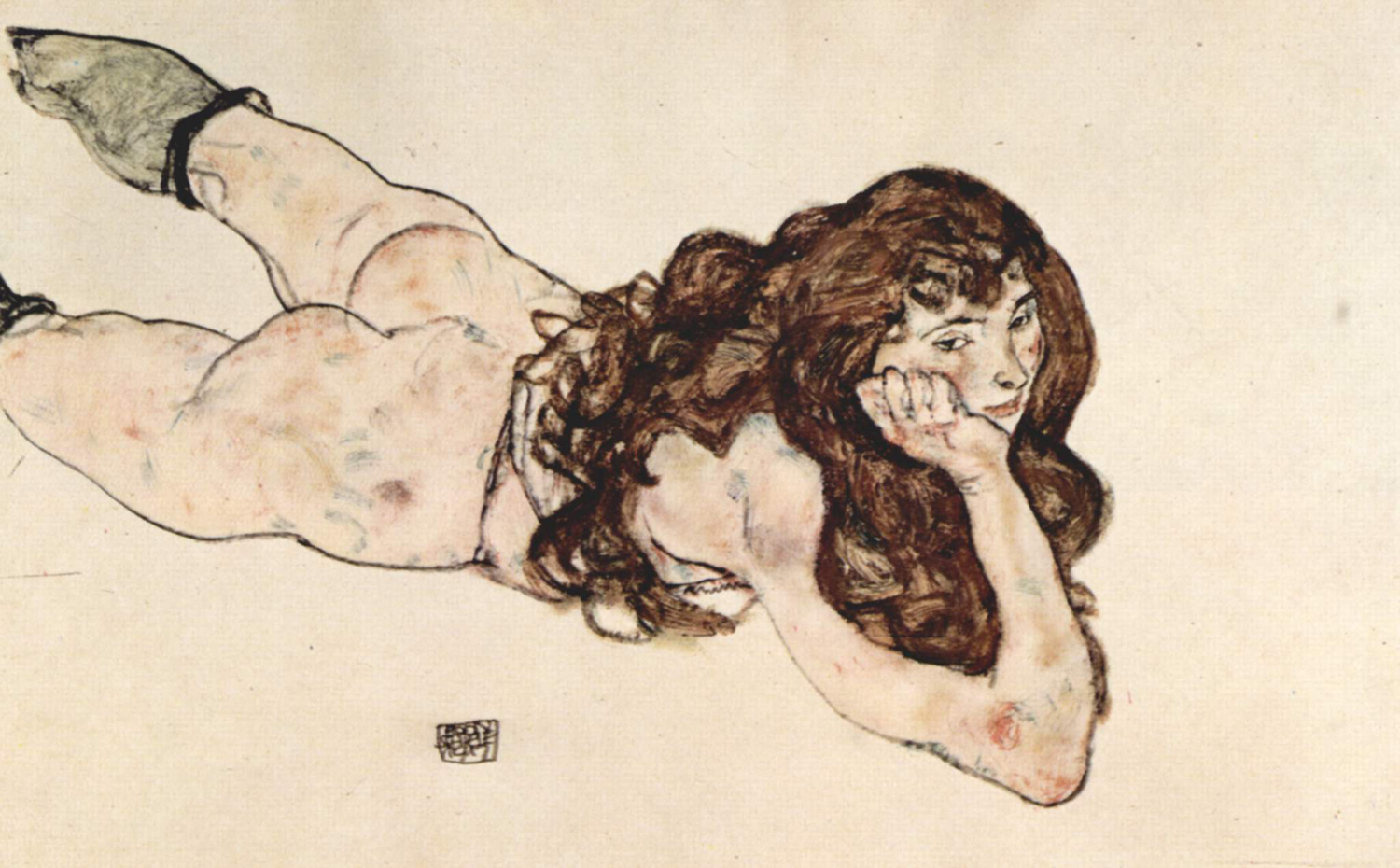 Reclining Female Nude, 1917