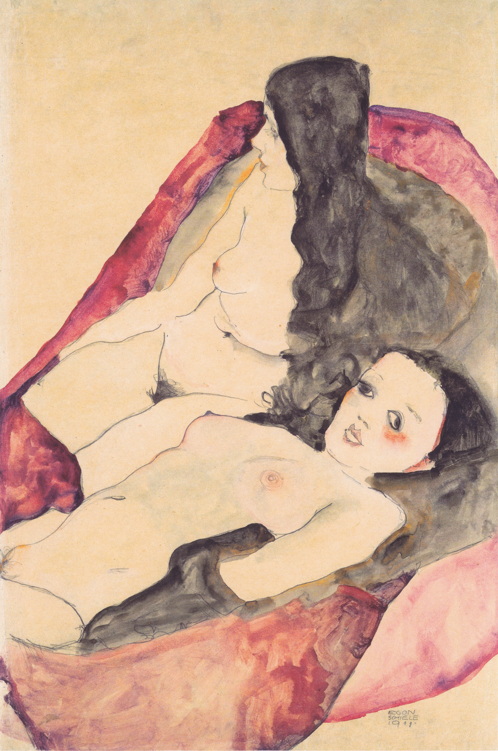 Two Nude Girls, 1911