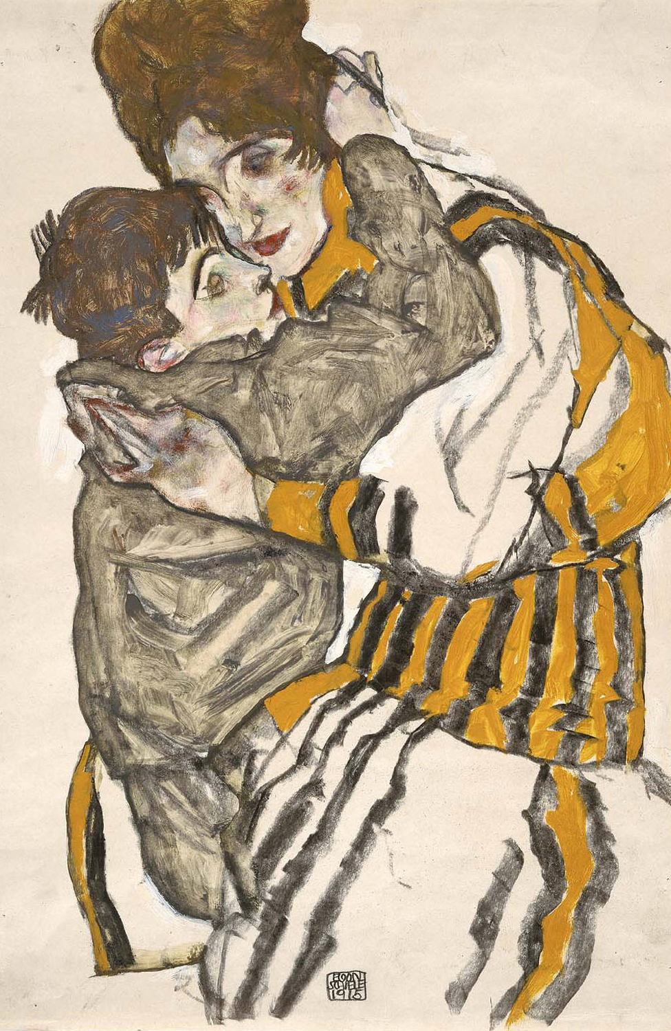 Schiele's Wife with Her Nephew, 1915