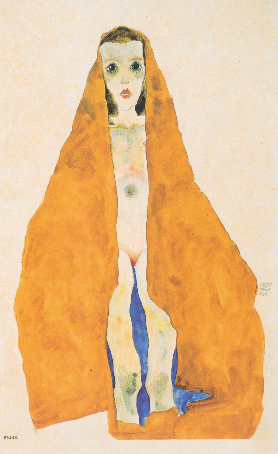 Young Nude Girl in an Ochre Colored Cloth, 1911