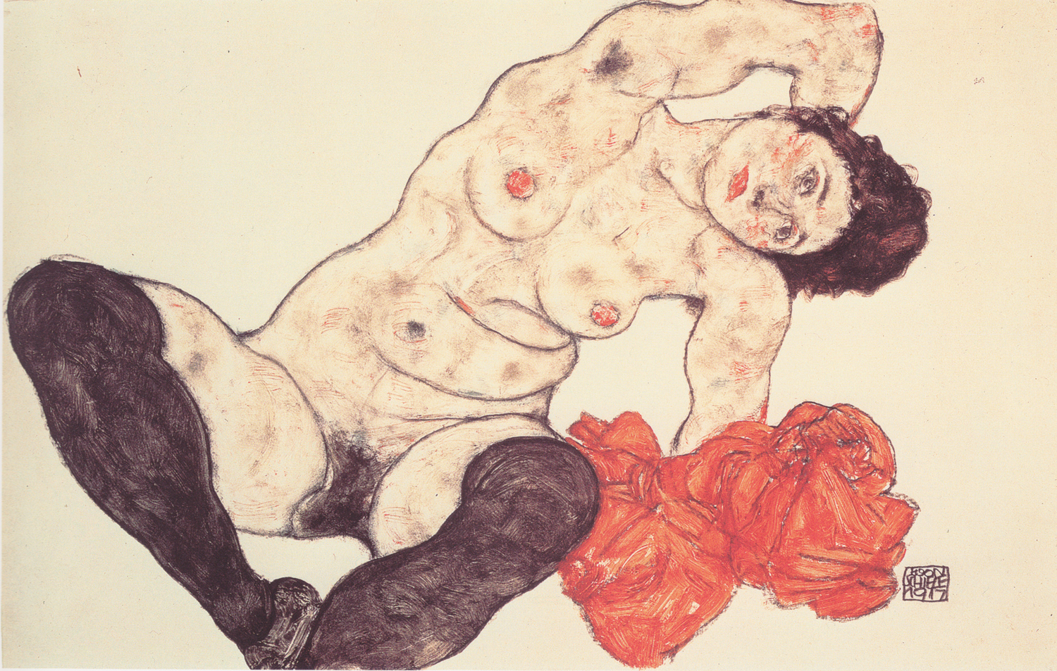 Female Nude with a Yellow Towel, 1917