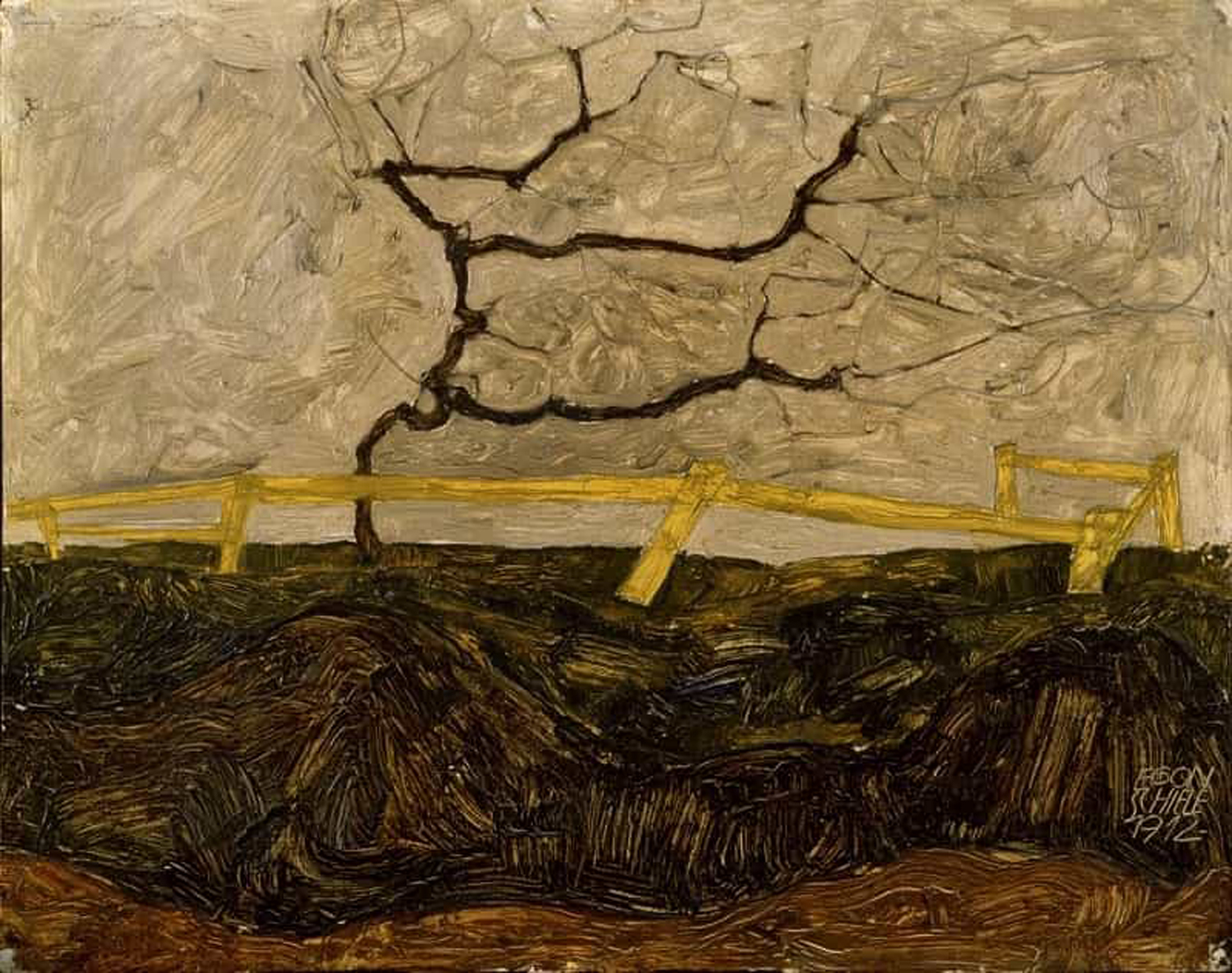 Tree Behind a Fence, 1912