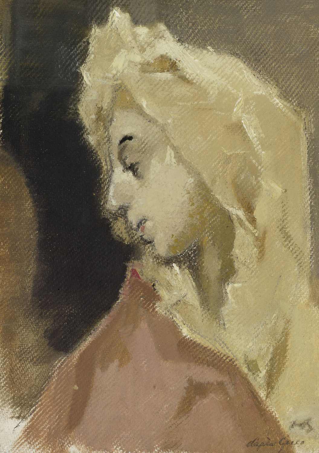 Profile of Madonna (Profile of Mary Magdalen, after El Greco), 1943