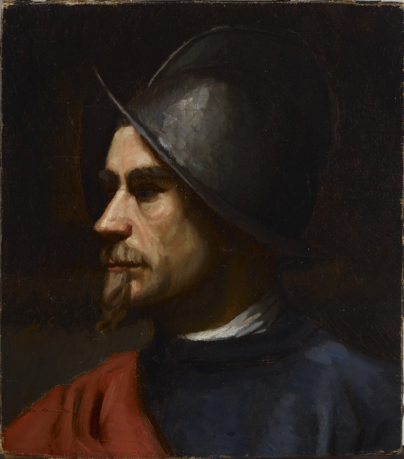 Warrior in Helmet, c. 1875-80