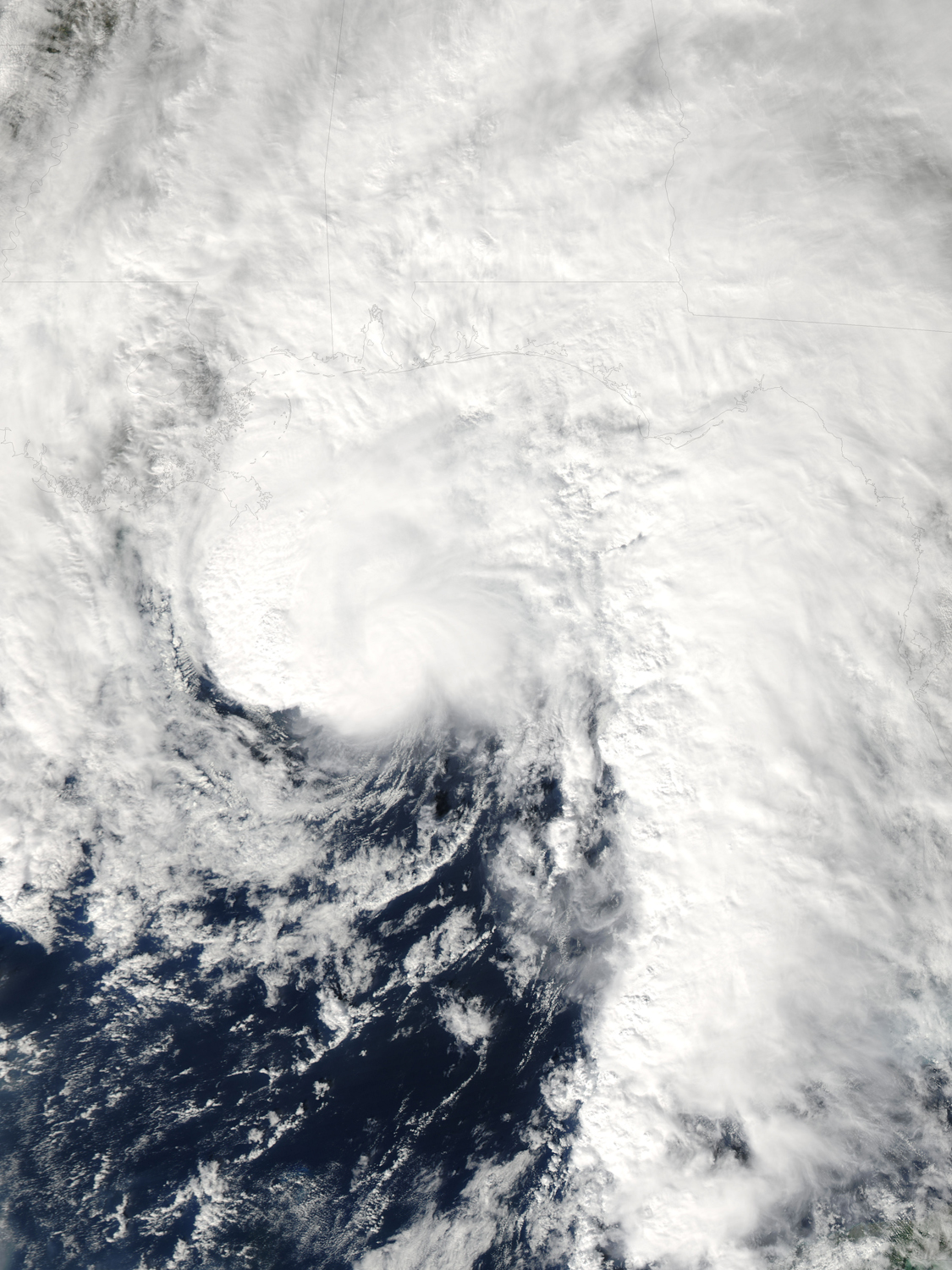 Tropical Storm Ida on November 9, 2009 near the Gulf Coast
