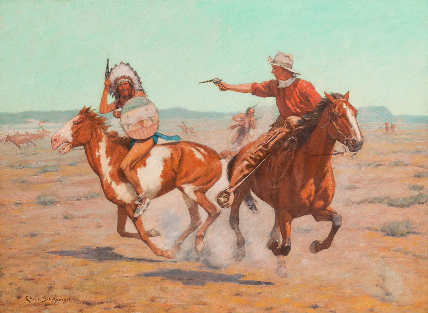 Attack On the Herd (Close Call), c. 1907