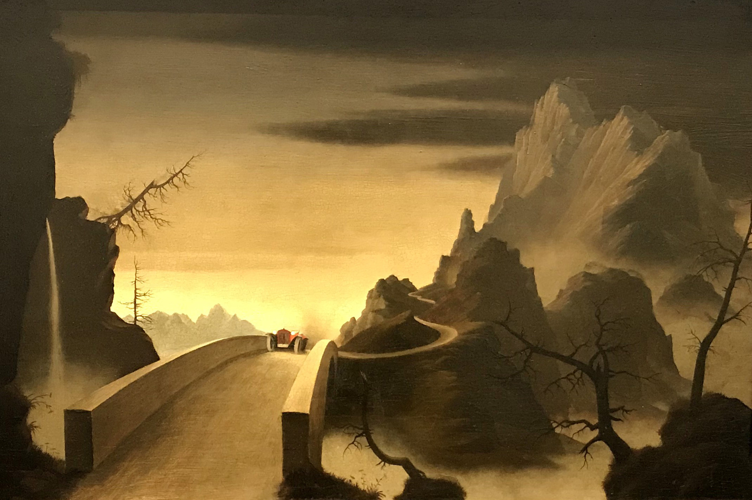 Mountain Landscape with Automobile,