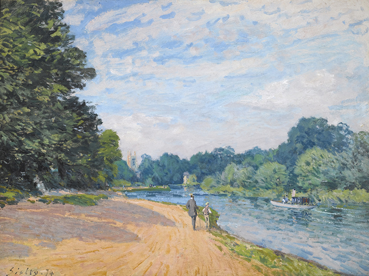 The Thames at Hampton Church, 1874