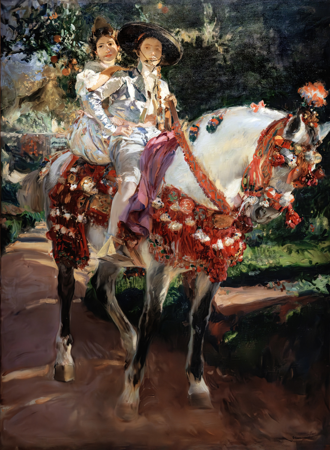 Portraits of Elena and Maria with Old-fashioned Valencian Costumes, 1908