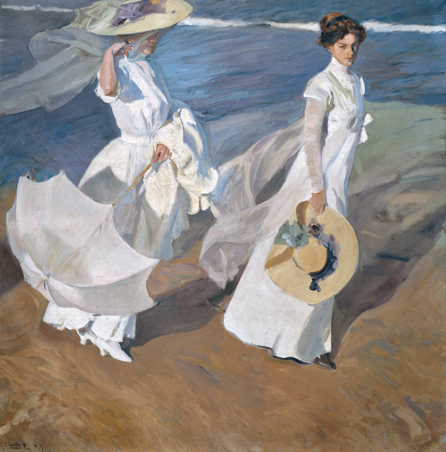 Strolling Along the Seashore, 1909