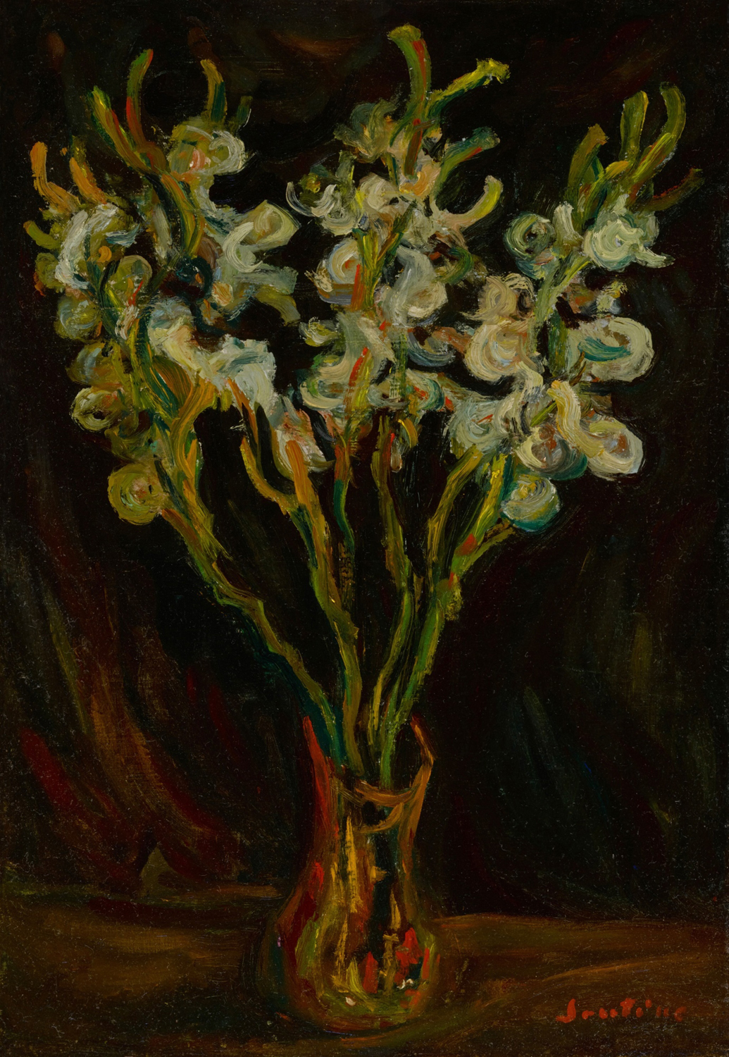 White Gladioli in a Vase, c. 1919