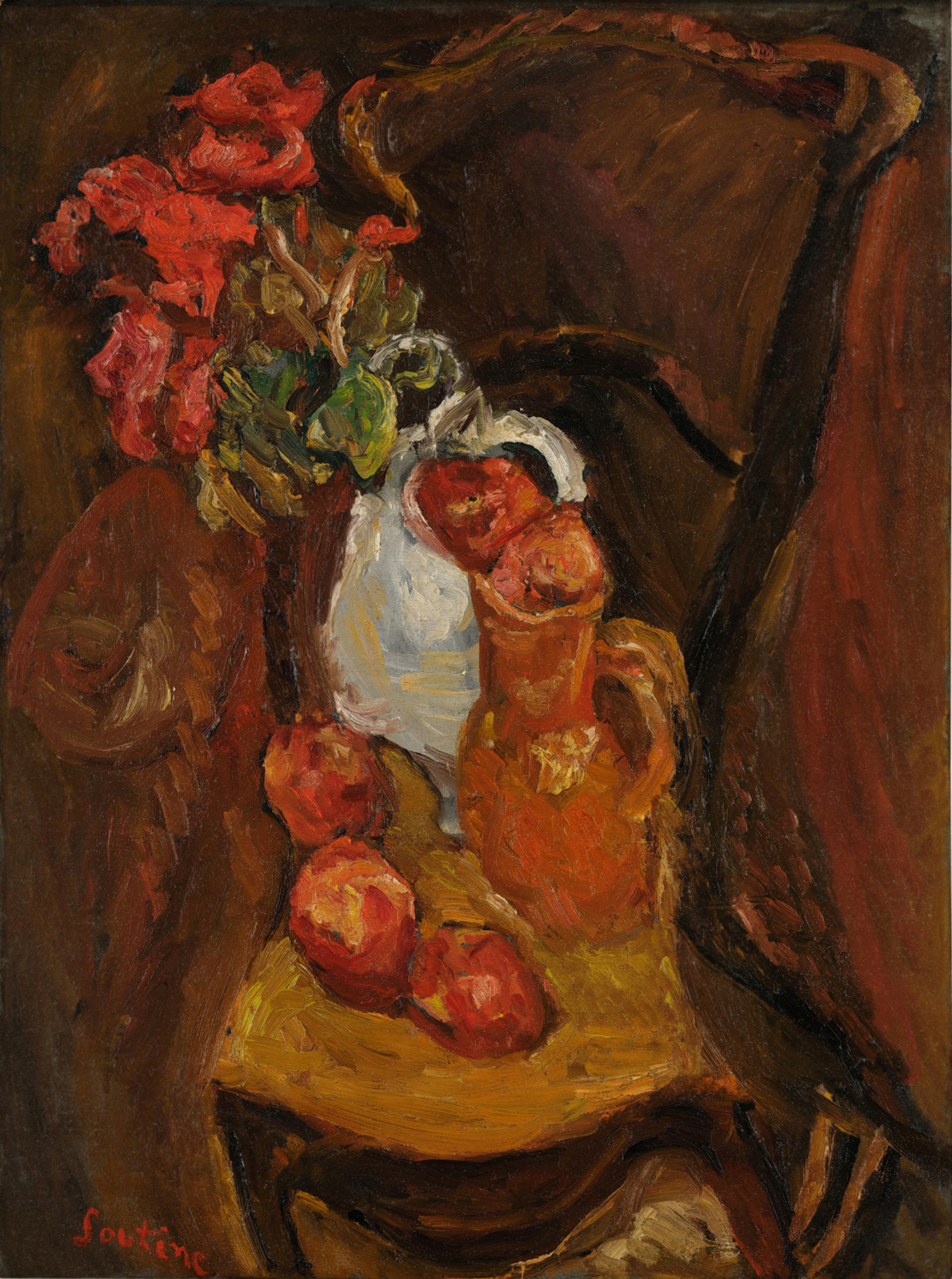 Pommes, Pot, Chaise et Bouquet, c. 1916-17
