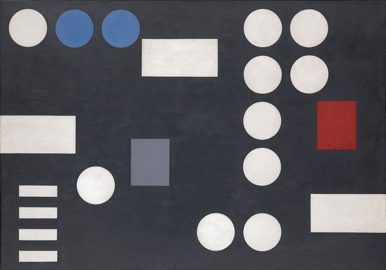Composition with Rectangles and Circles on Black Ground, 1931