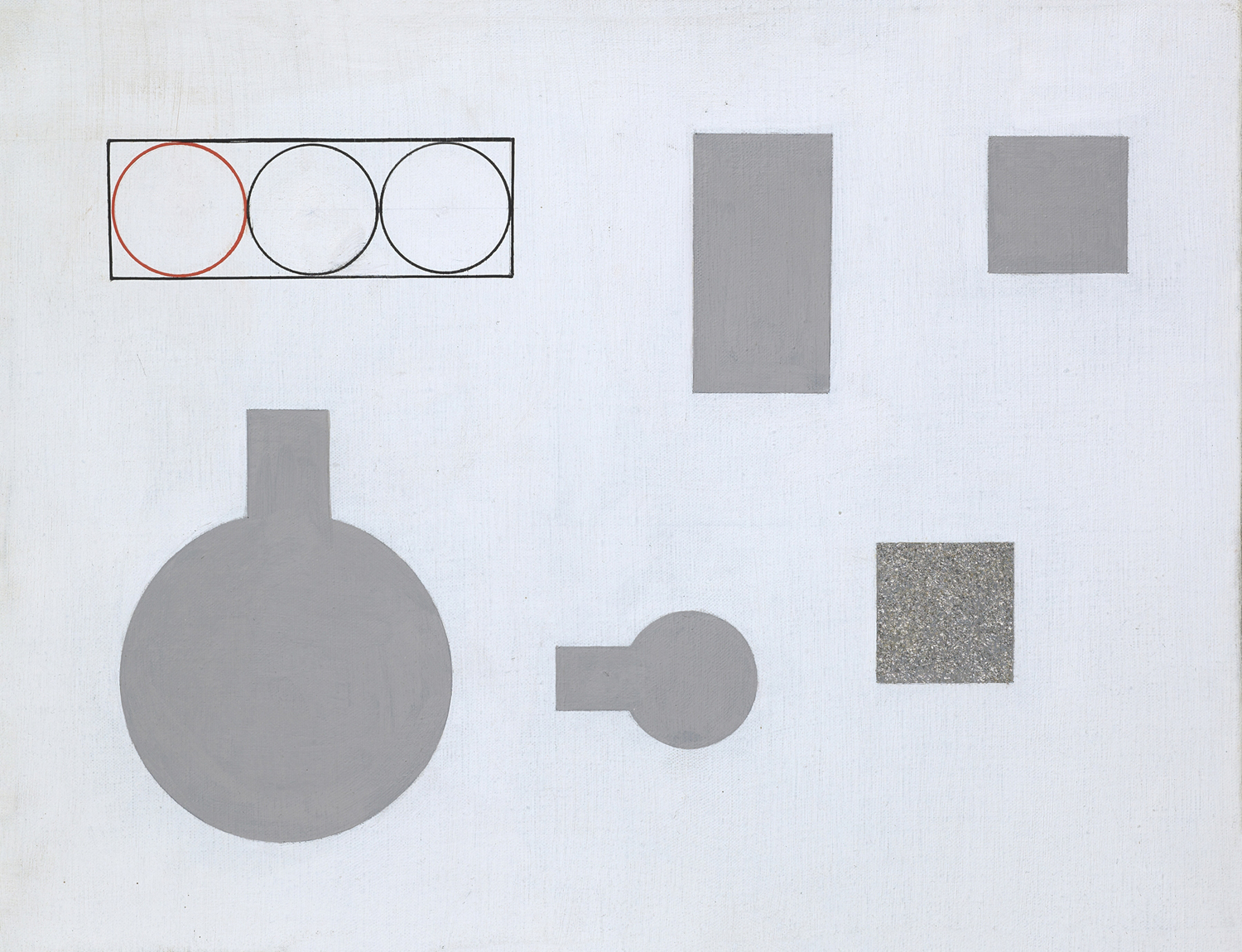 Composition with Rectangles and Circles on Black Ground, 1930