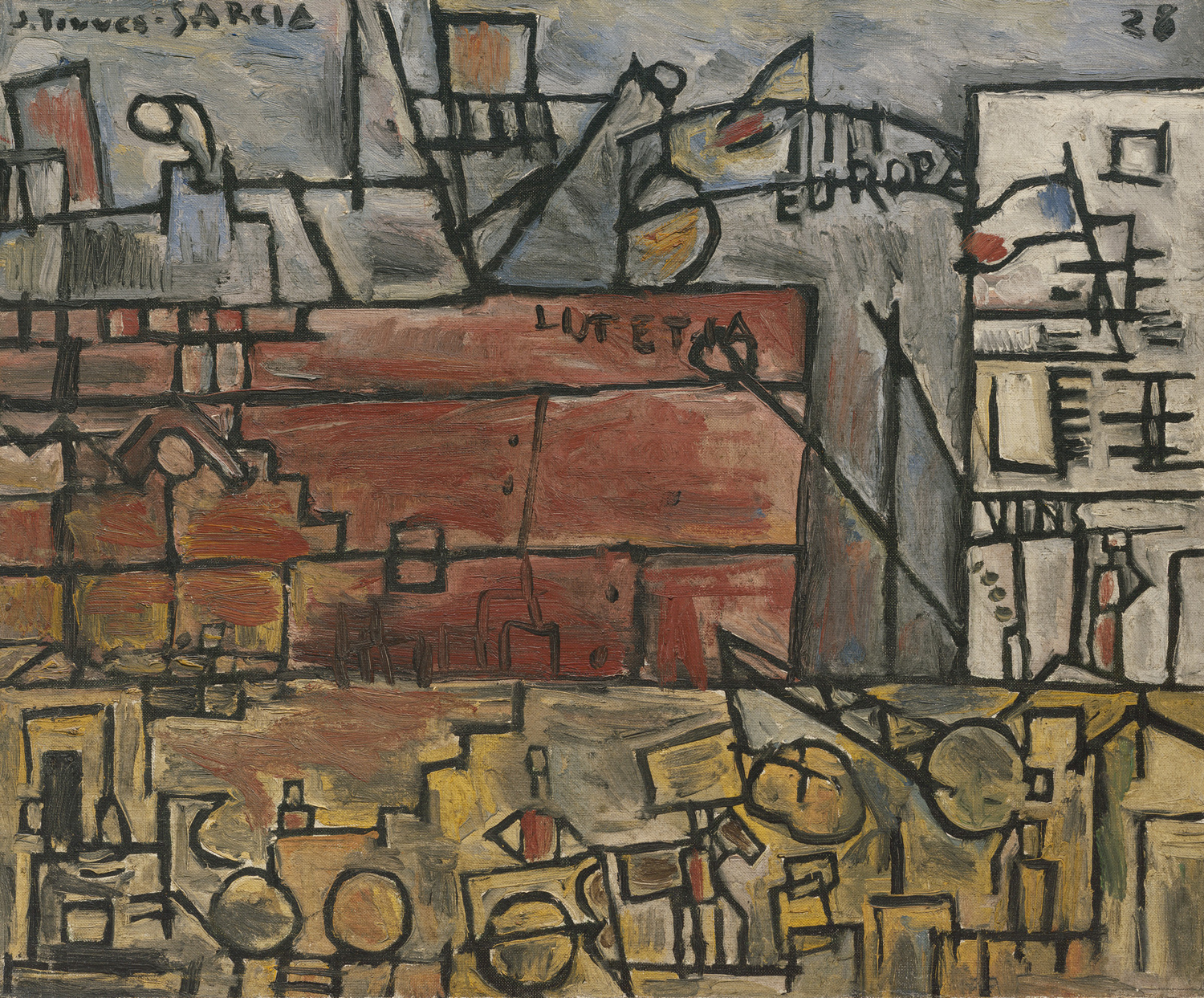 Gray Port with a Red Boat, 1928