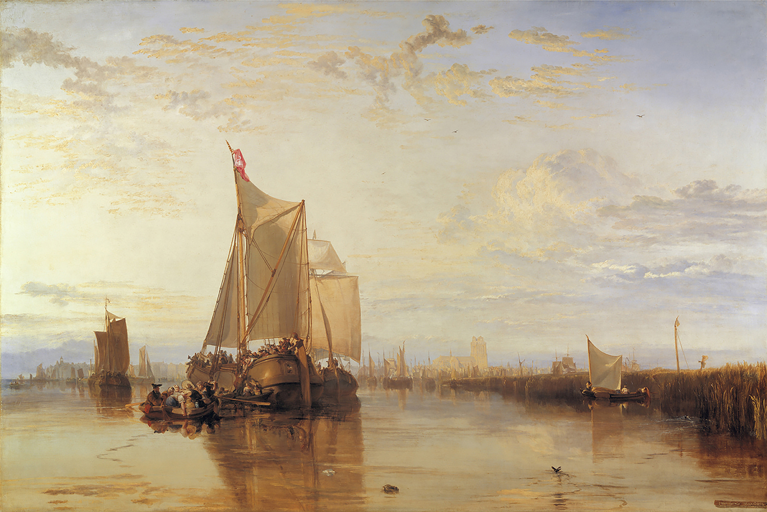The Dort Packet-Boat from Rotterdam Becalmed
