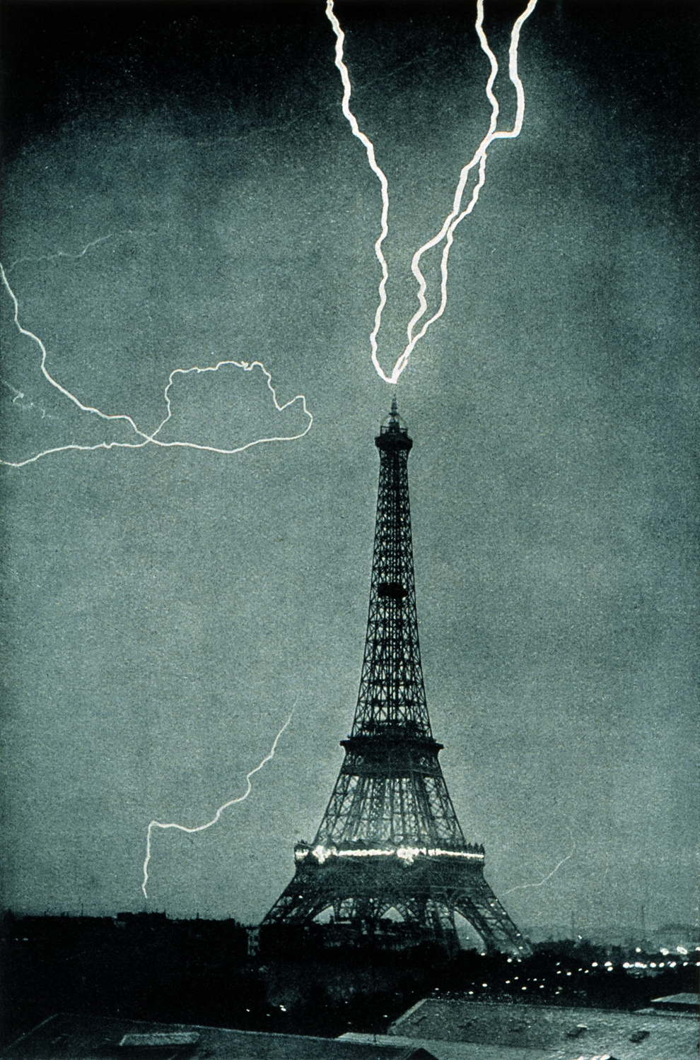 Lightning Striking the Eiffel Tower, 1902