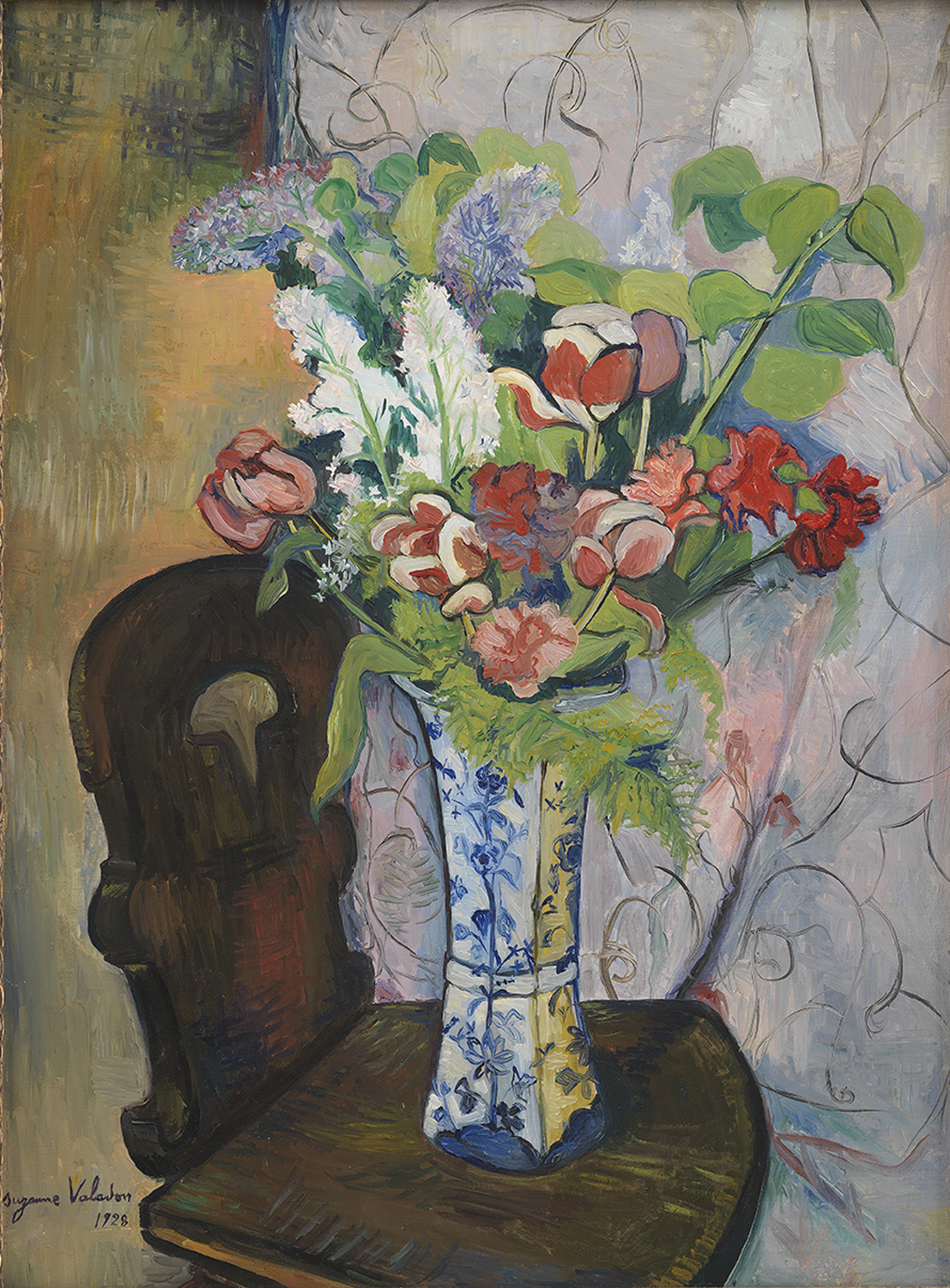 Bouquet of Flowers on a Chair, 1928
