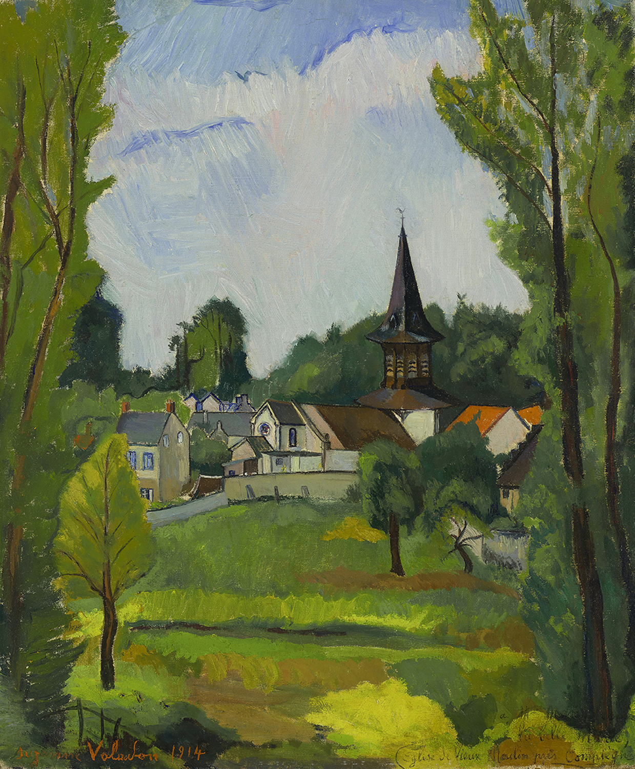 Eglise de Vieux Moulin pres Compiegne (Church of the Old Mill near Compiegne), 1914