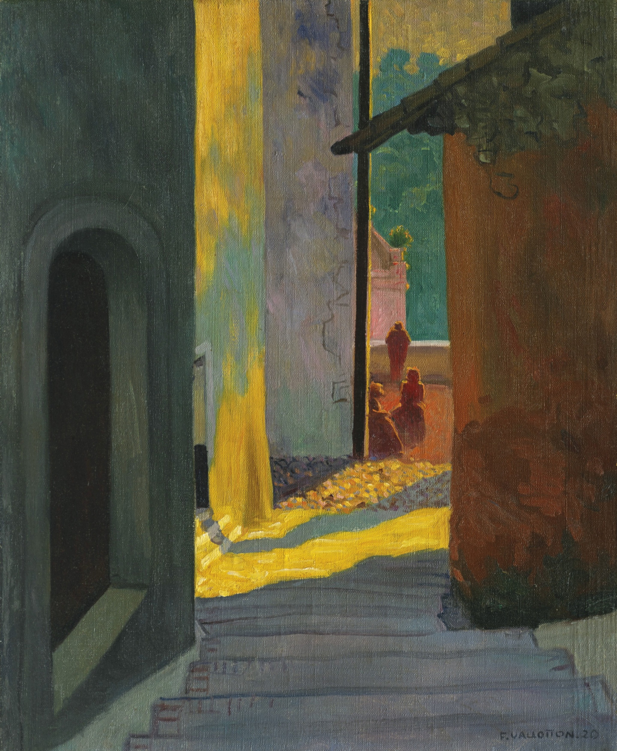 Vieille Rue de Cagnes, Soleil Couchant (Old Street in Cagnes, Sunset, 1920