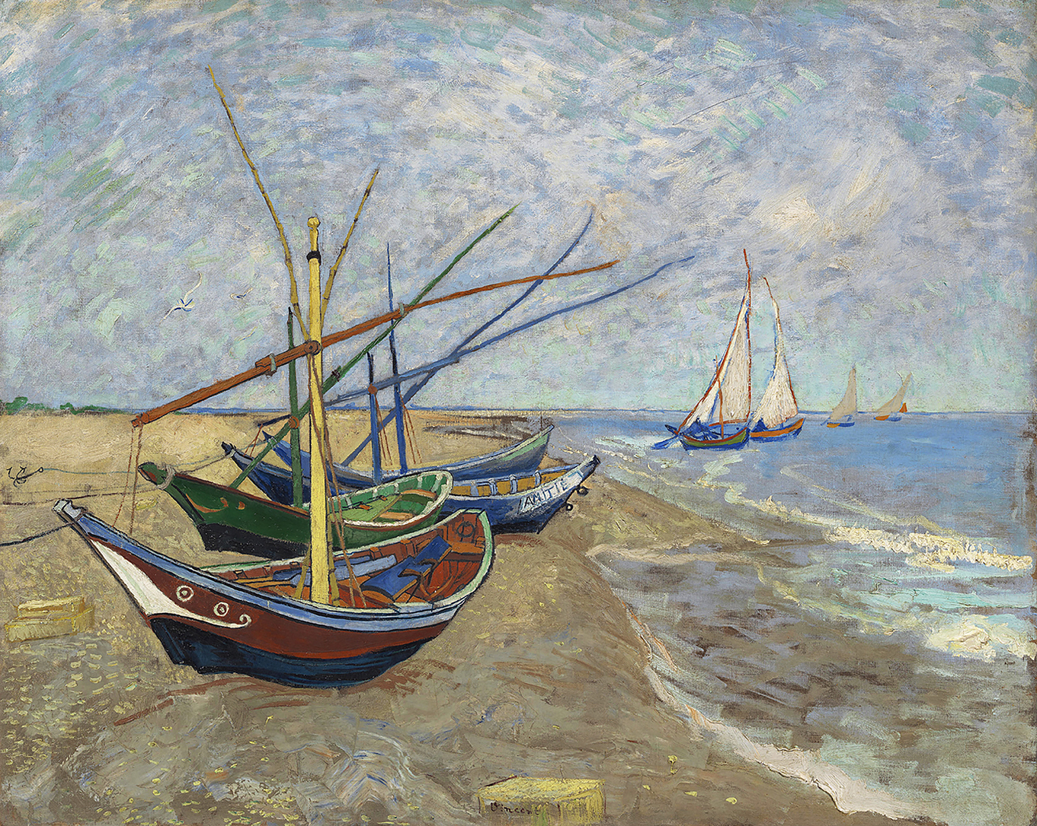 Fishing Boats on the Beach at Saintes-Maries, 1888