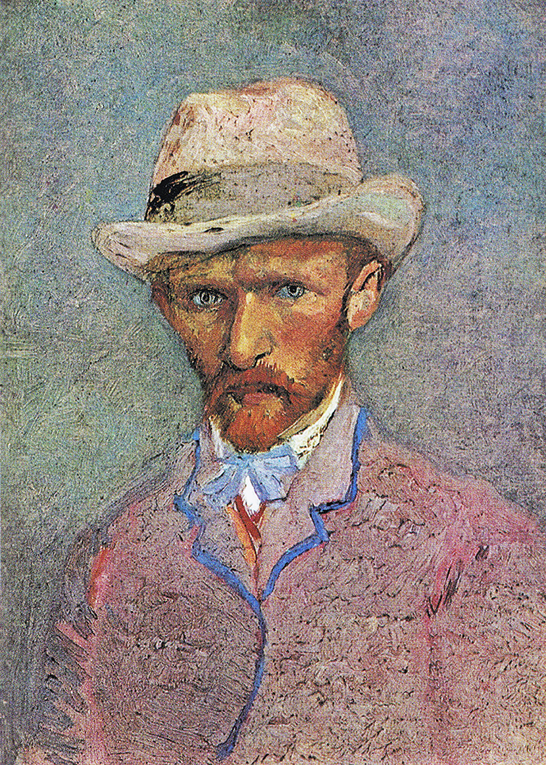Self-Portrait with a Gray Straw Hat, 1887