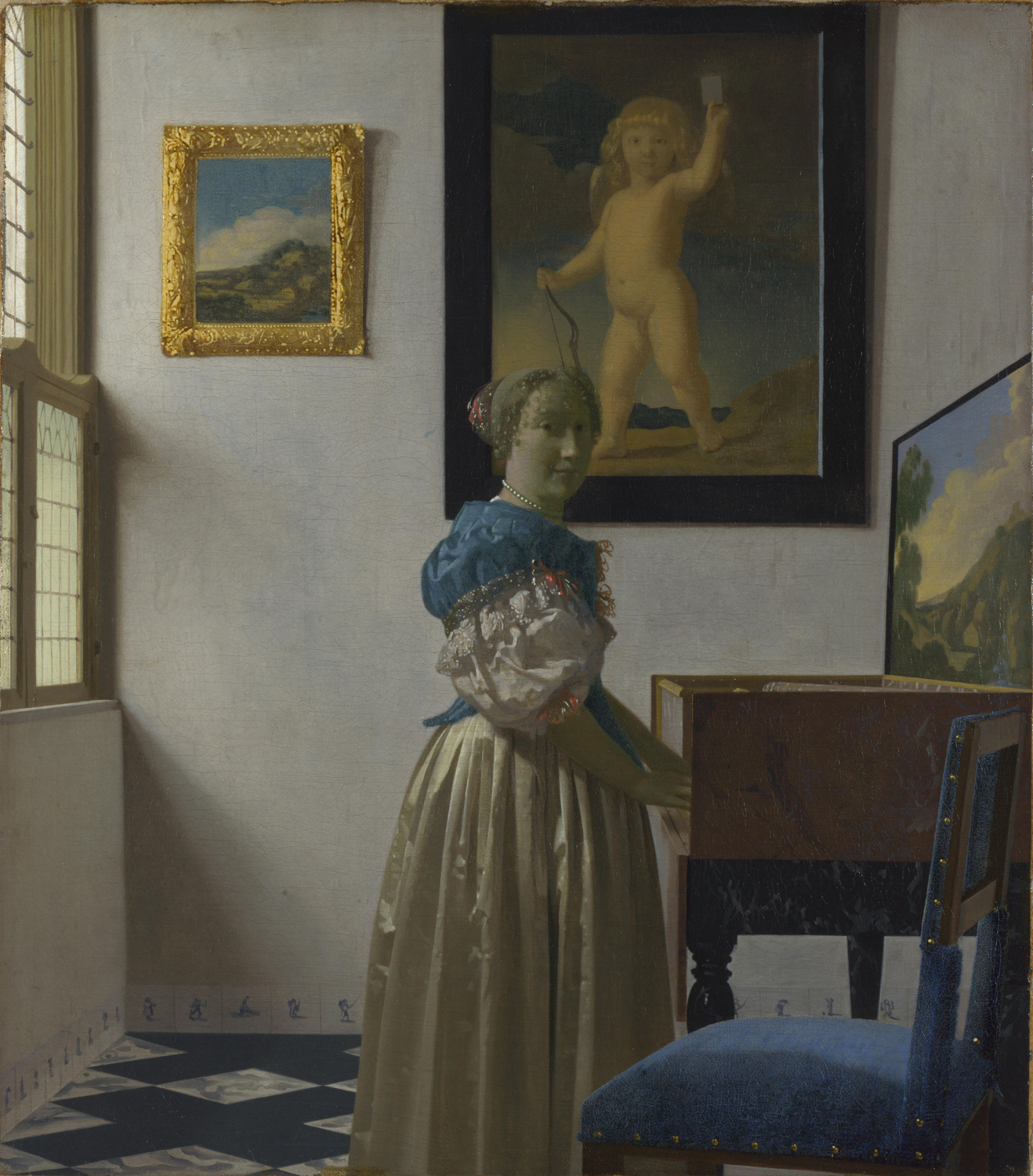 Lady Standing at a Virginal, c. 1670-72