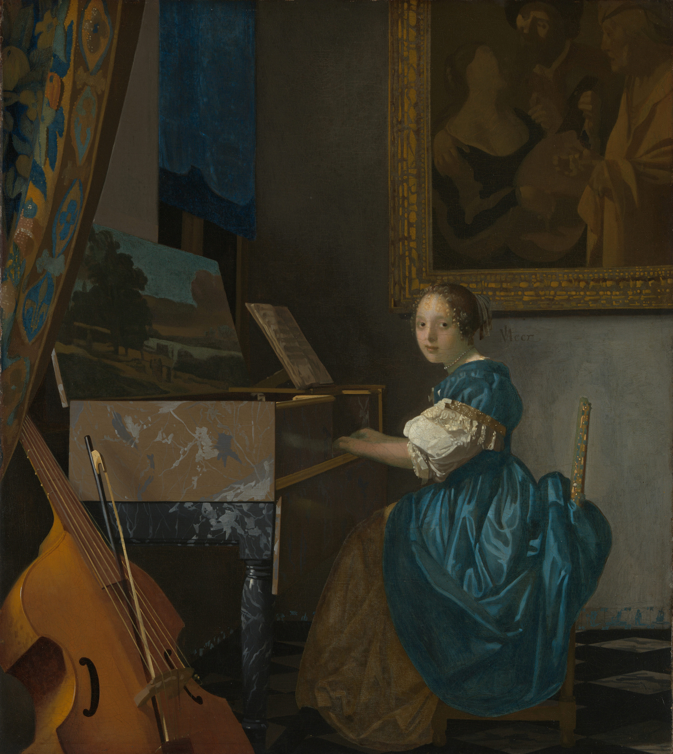 Lady Seated at a Virginal, c. 1670-72