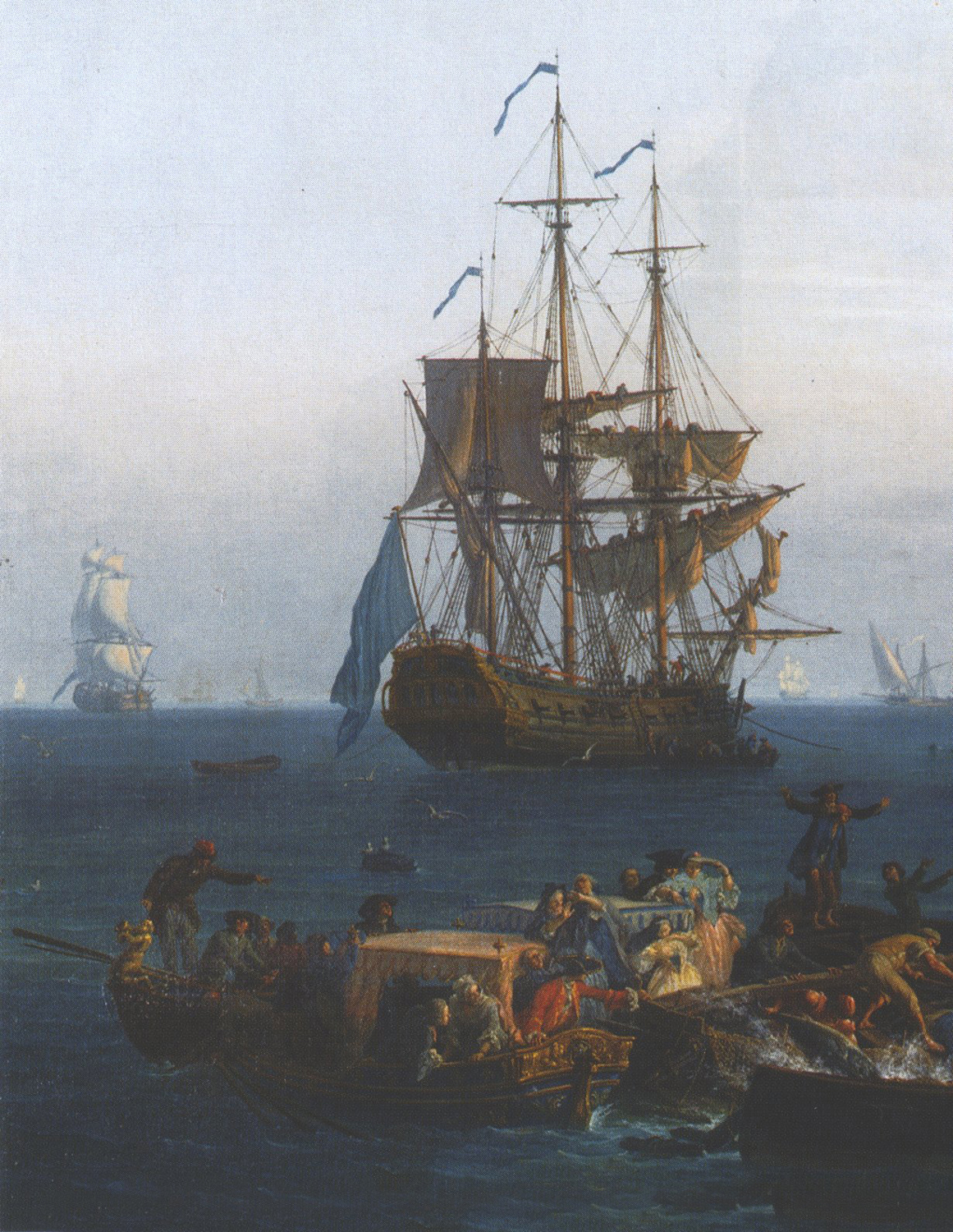 View of the Bay of Bandol, Tuna Fishing, 1755 (detail)