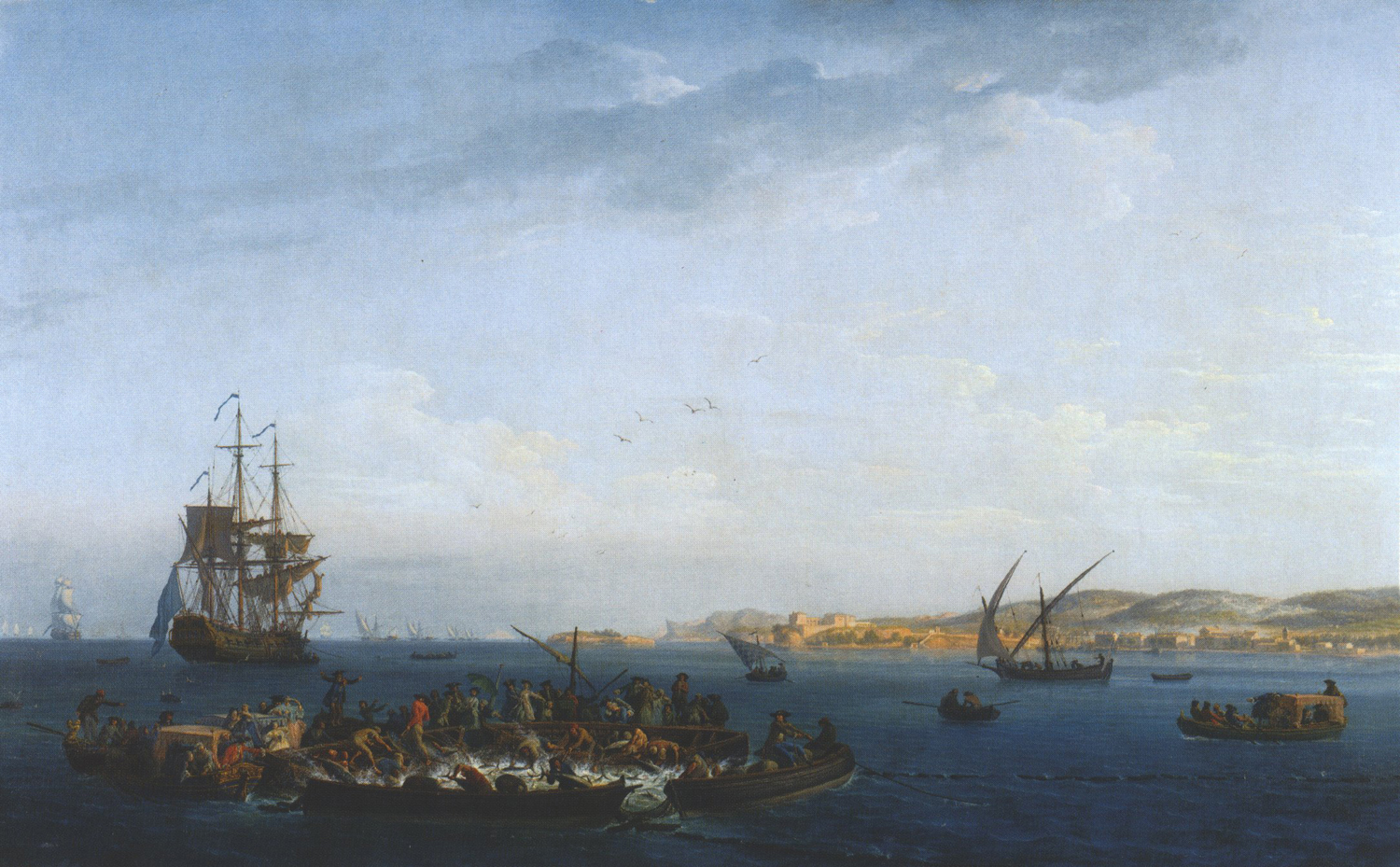 View of the Bay of Bandol, Tuna Fishing, 1755