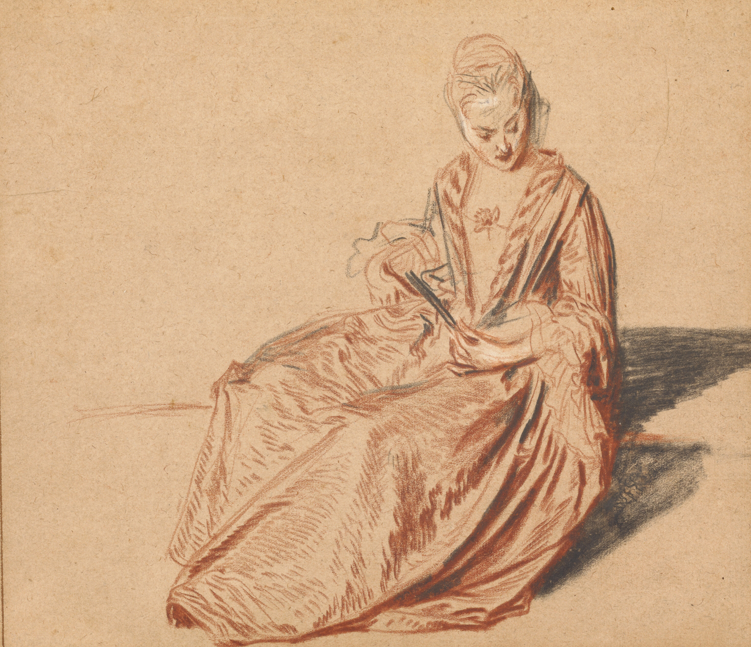 Woman with a Fan, 18th century