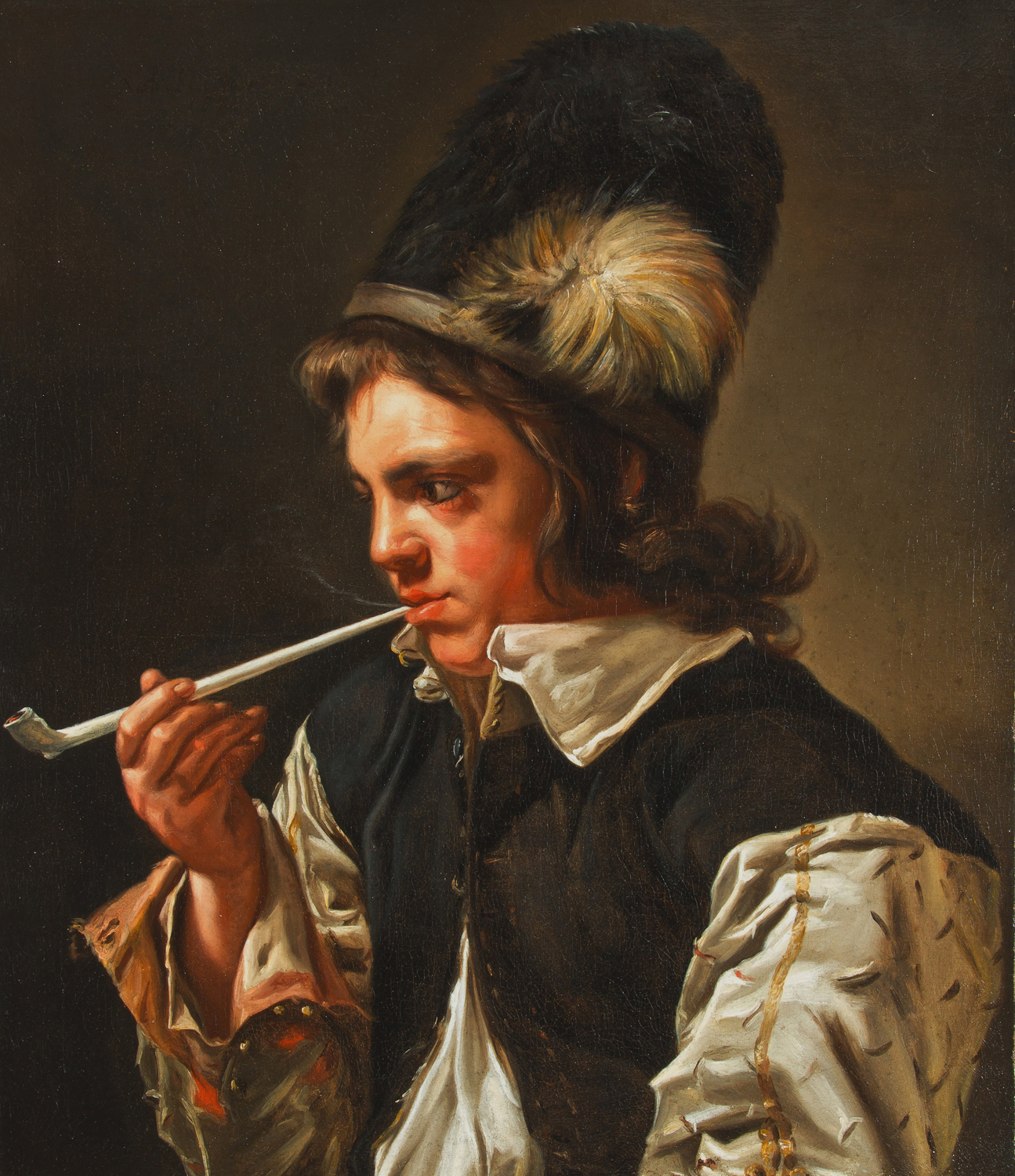Young Man Smoking a Pipe, 1657