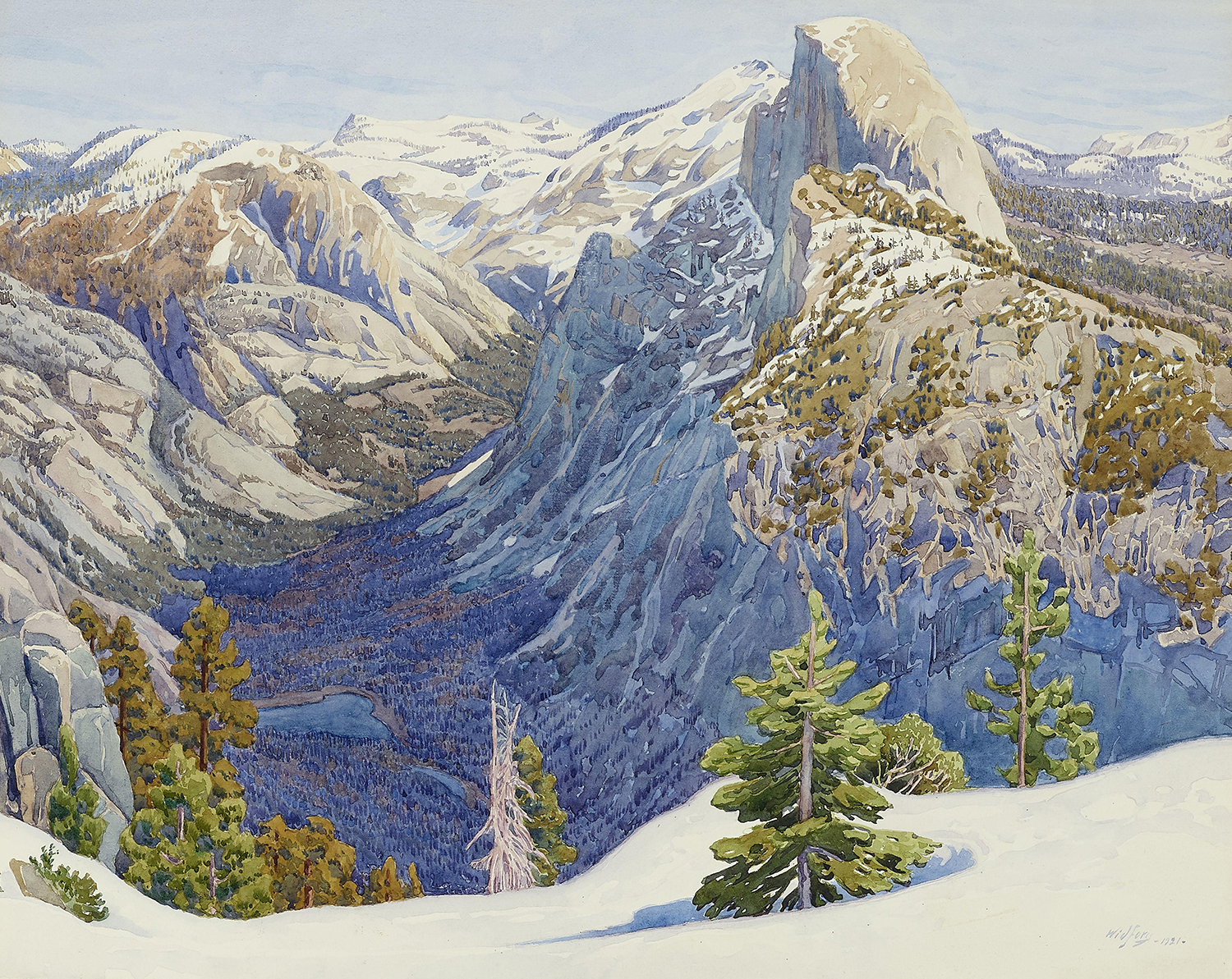 Half Dome from Glacier Point, Yosemite Valley,1921