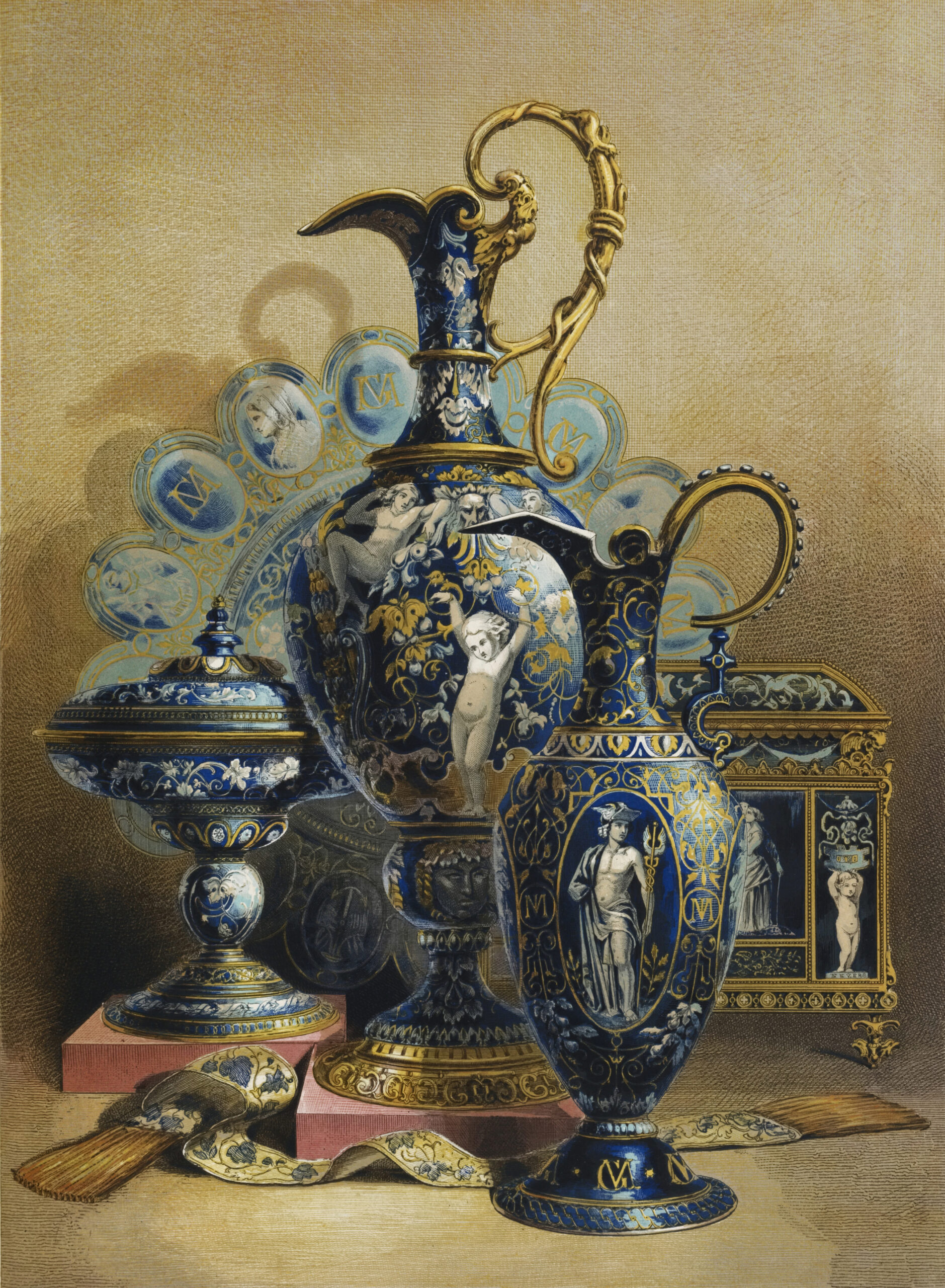 Group of Enamels from the Royal Manufactory at Sevre, c. 1851-53