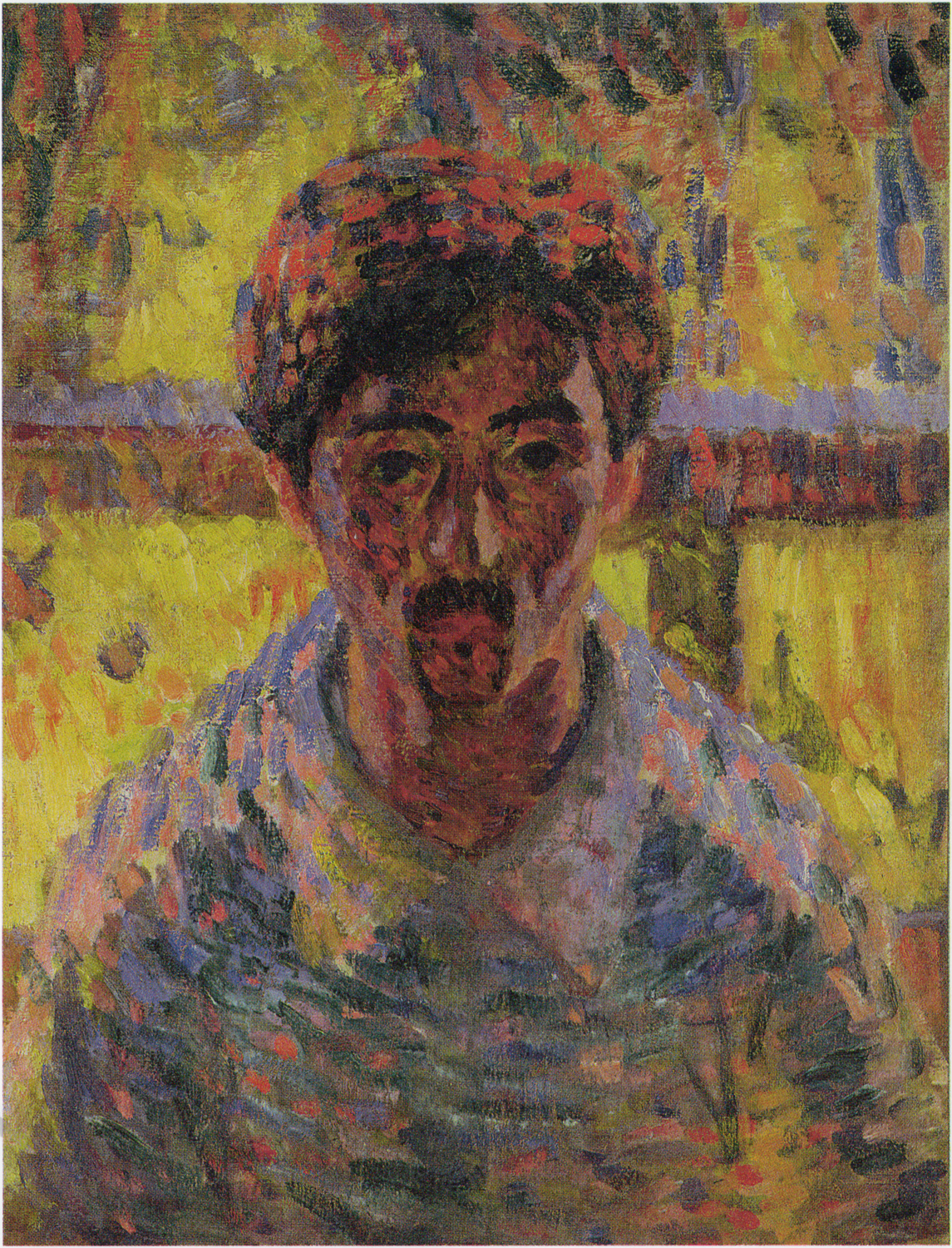Self Portrait in Pointillism Style, c. 1912