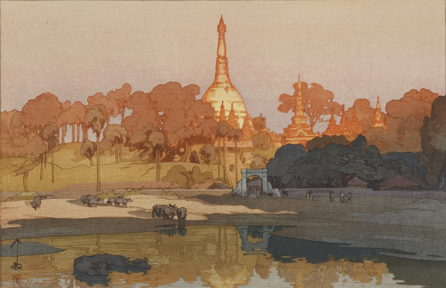 Golden Pagoda in Rangoon, 1932