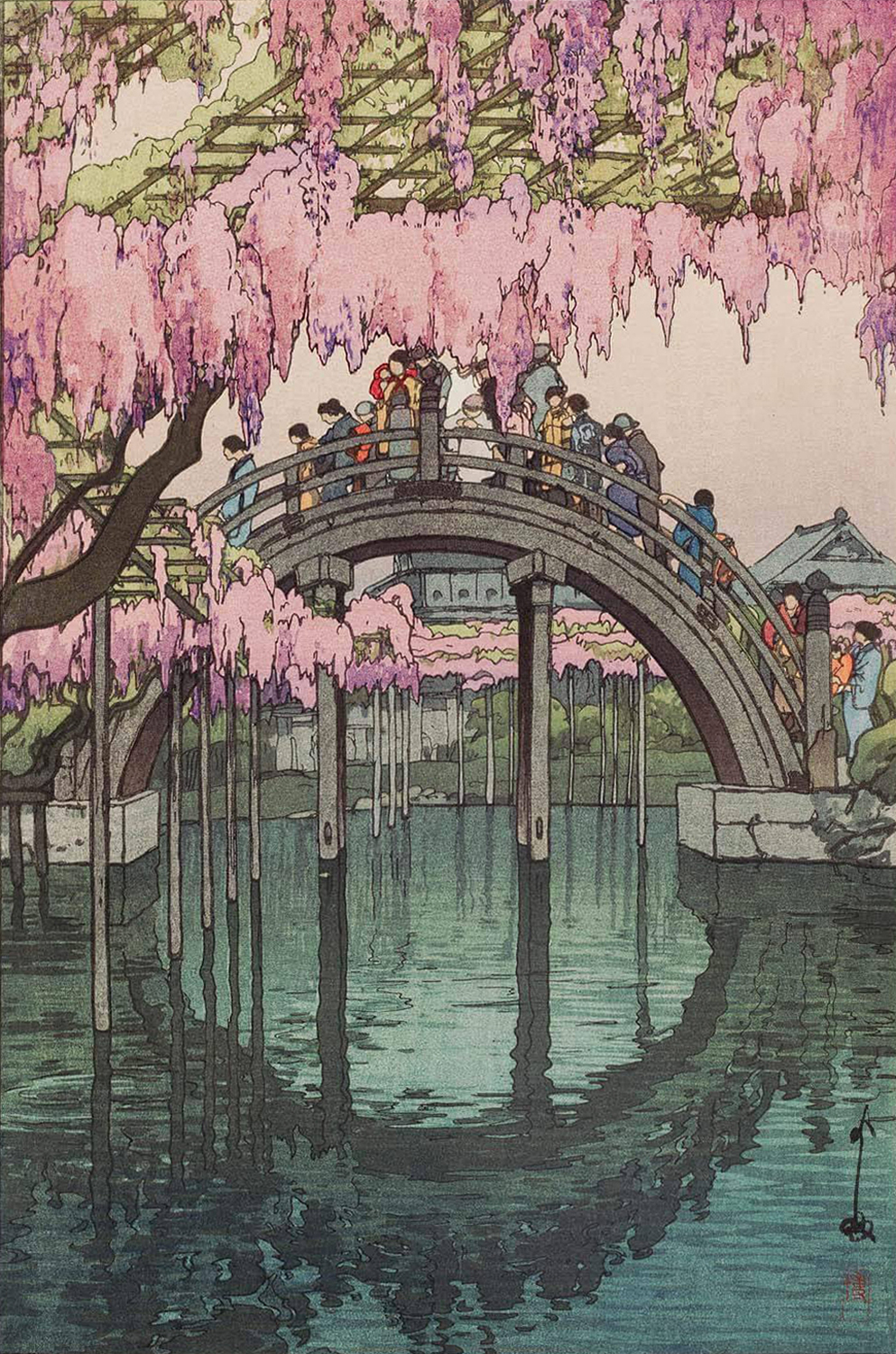 Drum Bridge at Kameido Shrine, Tokyo, 1927