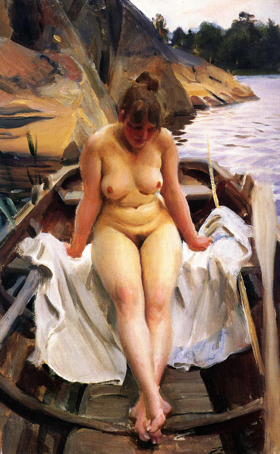 In Werner's Rowing Boat, 1917