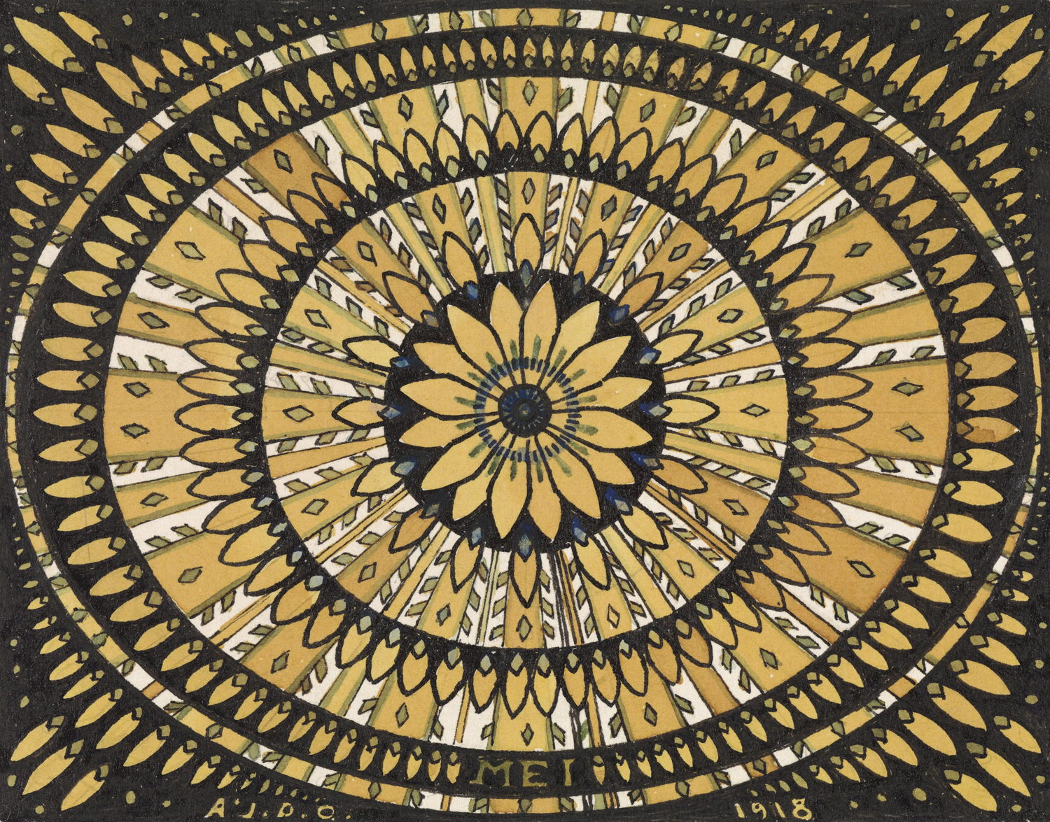 Month of May with Stylized Rosettes, 1918
