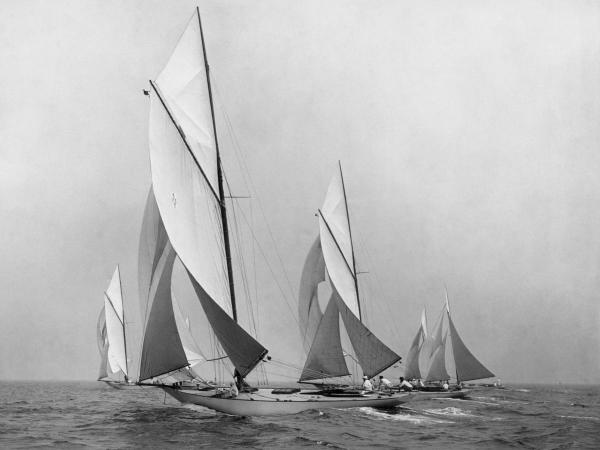Sailboats Sailing Downwind, c. 1900-1920
